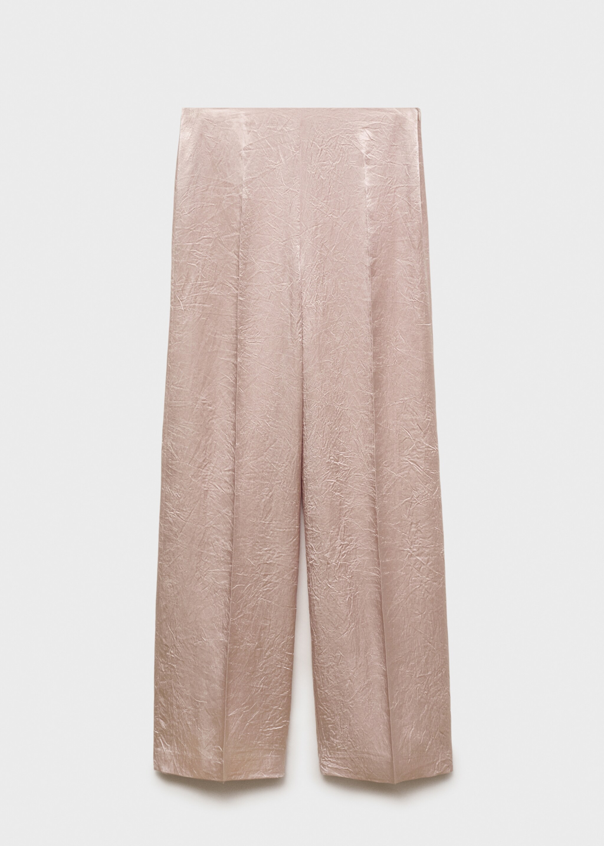 Wide leg crinkle-effect trousers - Article without model