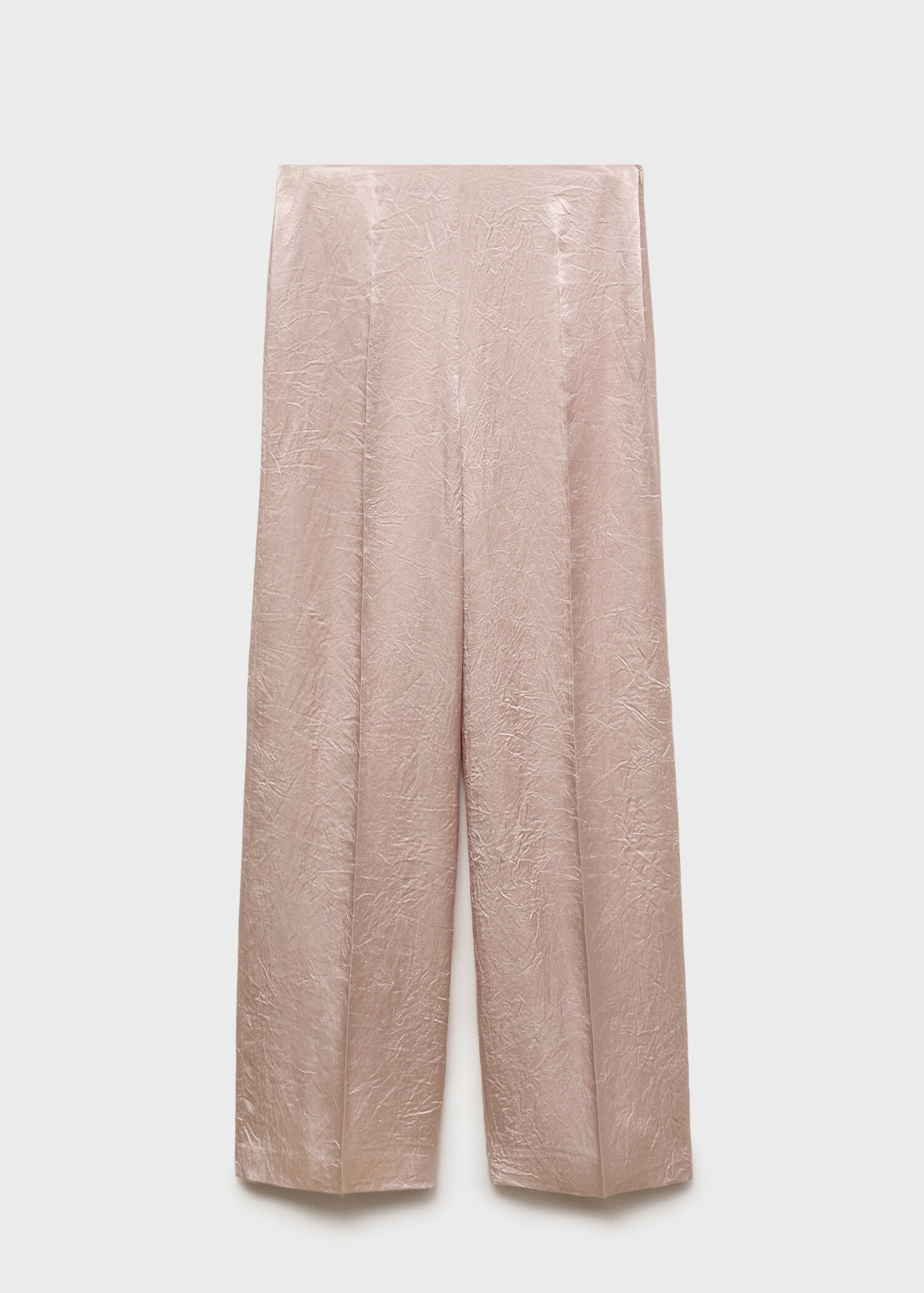 Wide leg crinkle-effect trousers - Article without model