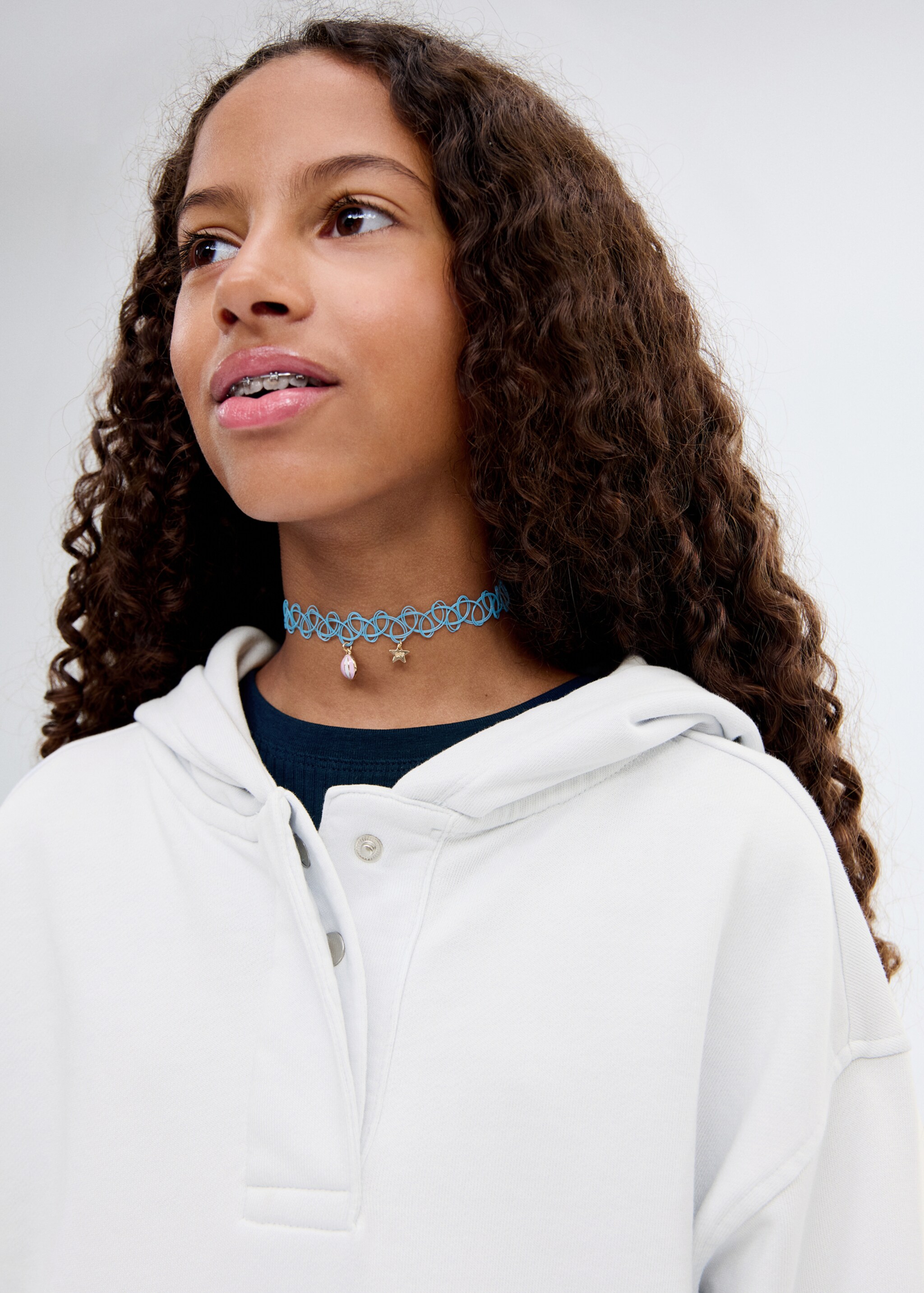 Oversized hoodie - Medium plane, Sky Blue. Ref: 17064422-00.