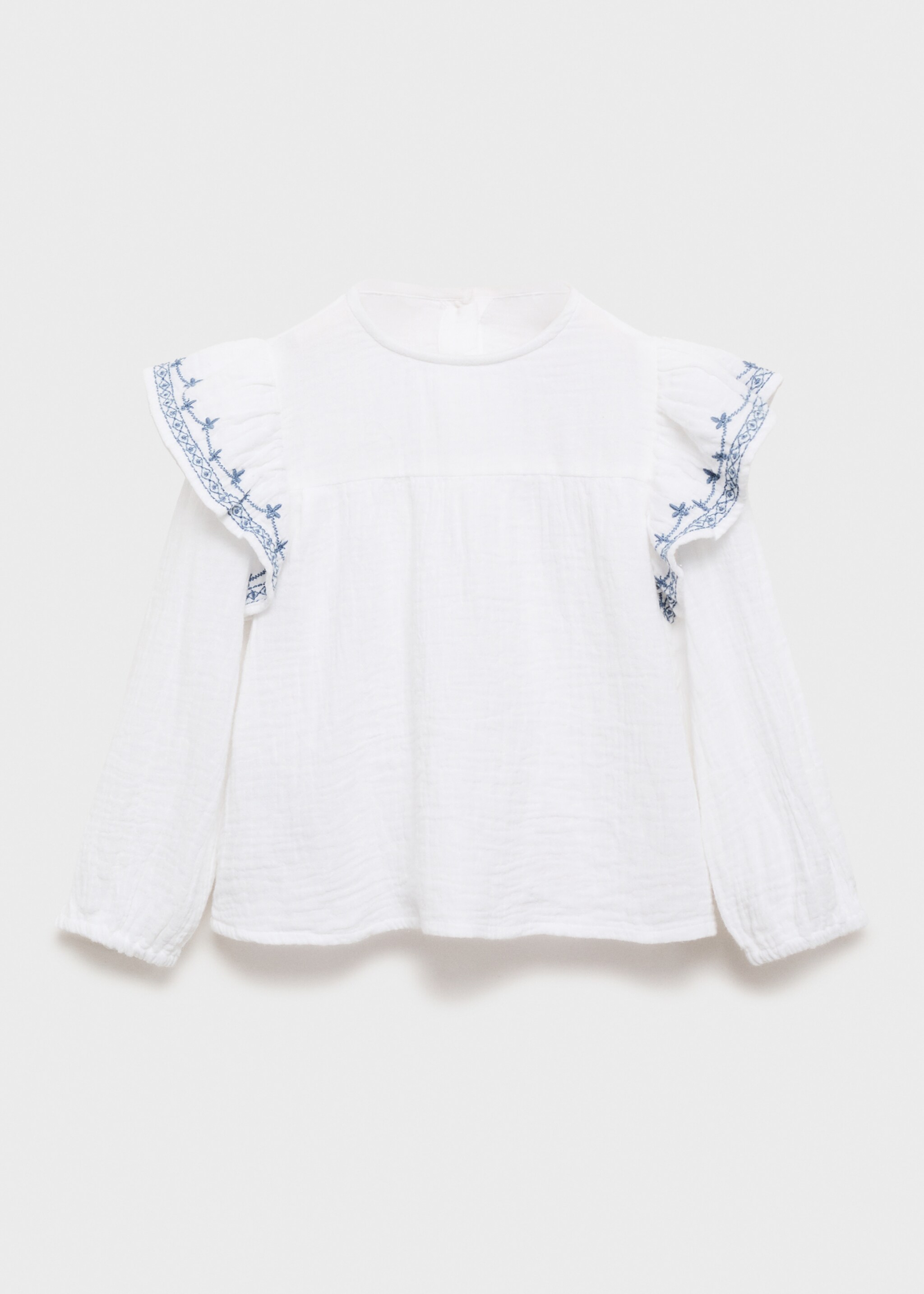 Ruffled embroidered blouse - Article without model