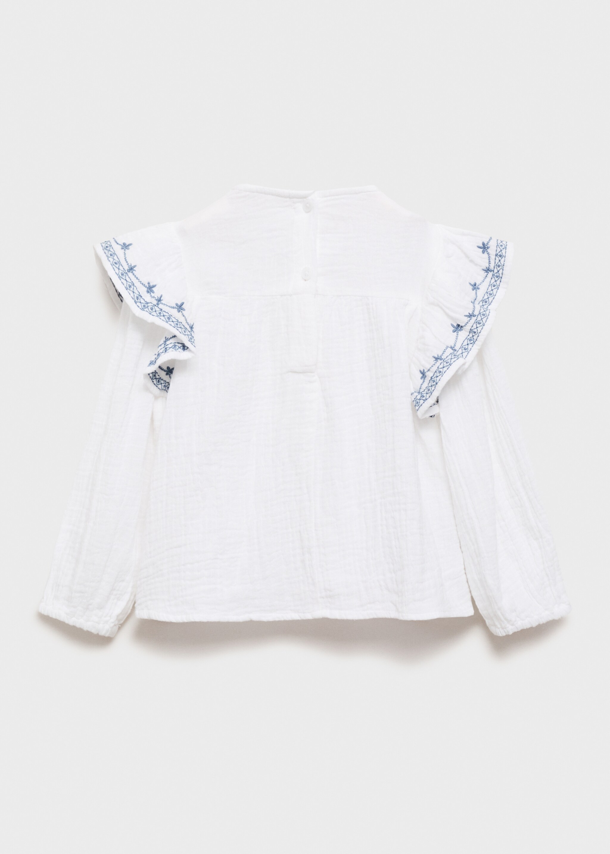 Ruffled embroidered blouse - Reverse of the article