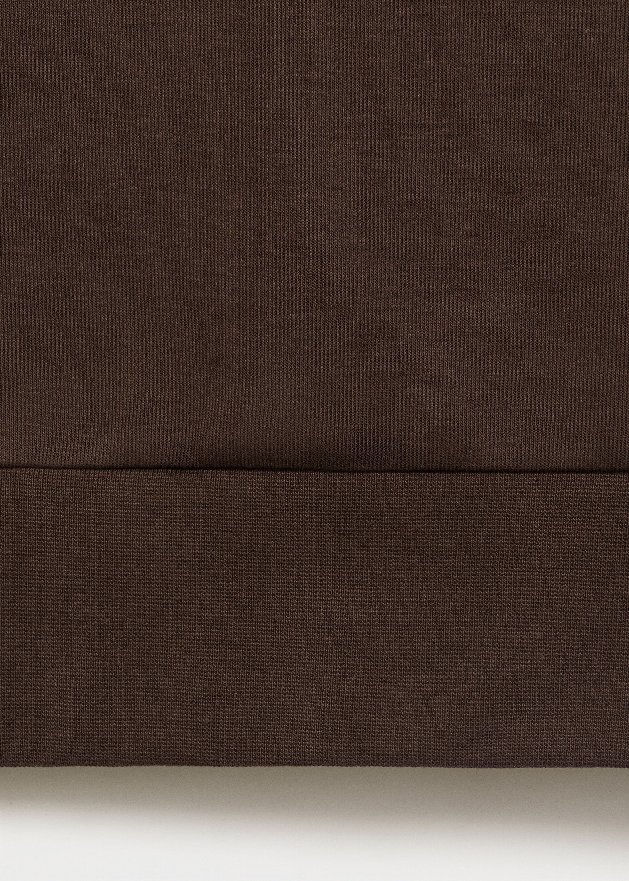 Regular-fit cotton sweatshirt with zip - Details of the article 0, Chocolate. Ref: 17064426-00.