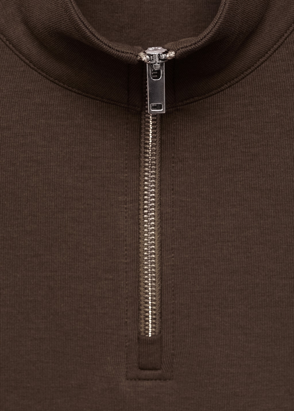 Regular-fit cotton sweatshirt with zipper