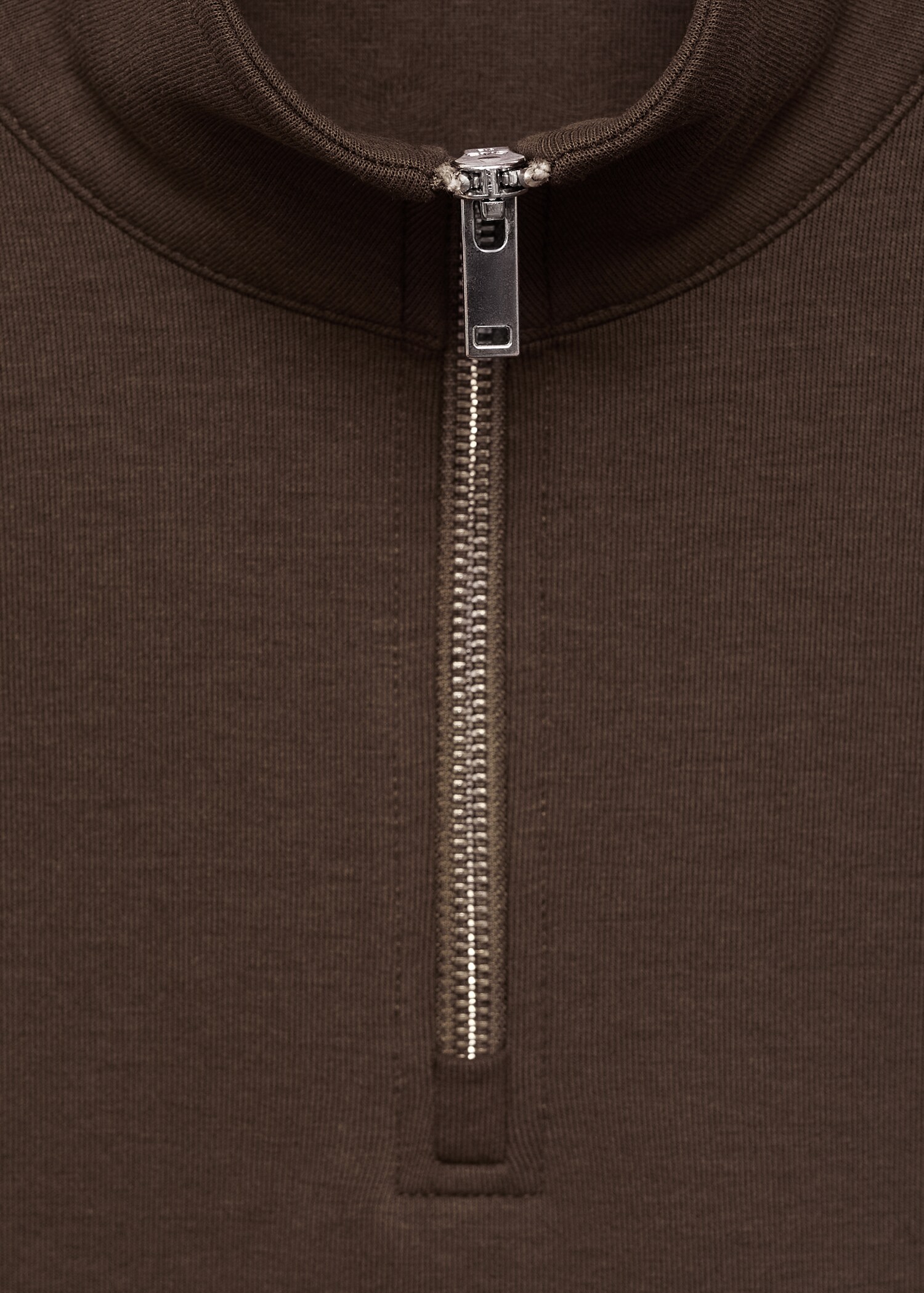 Sweatshirt de algodão regular fit com fecho de correr - Pormenor do artigo 8