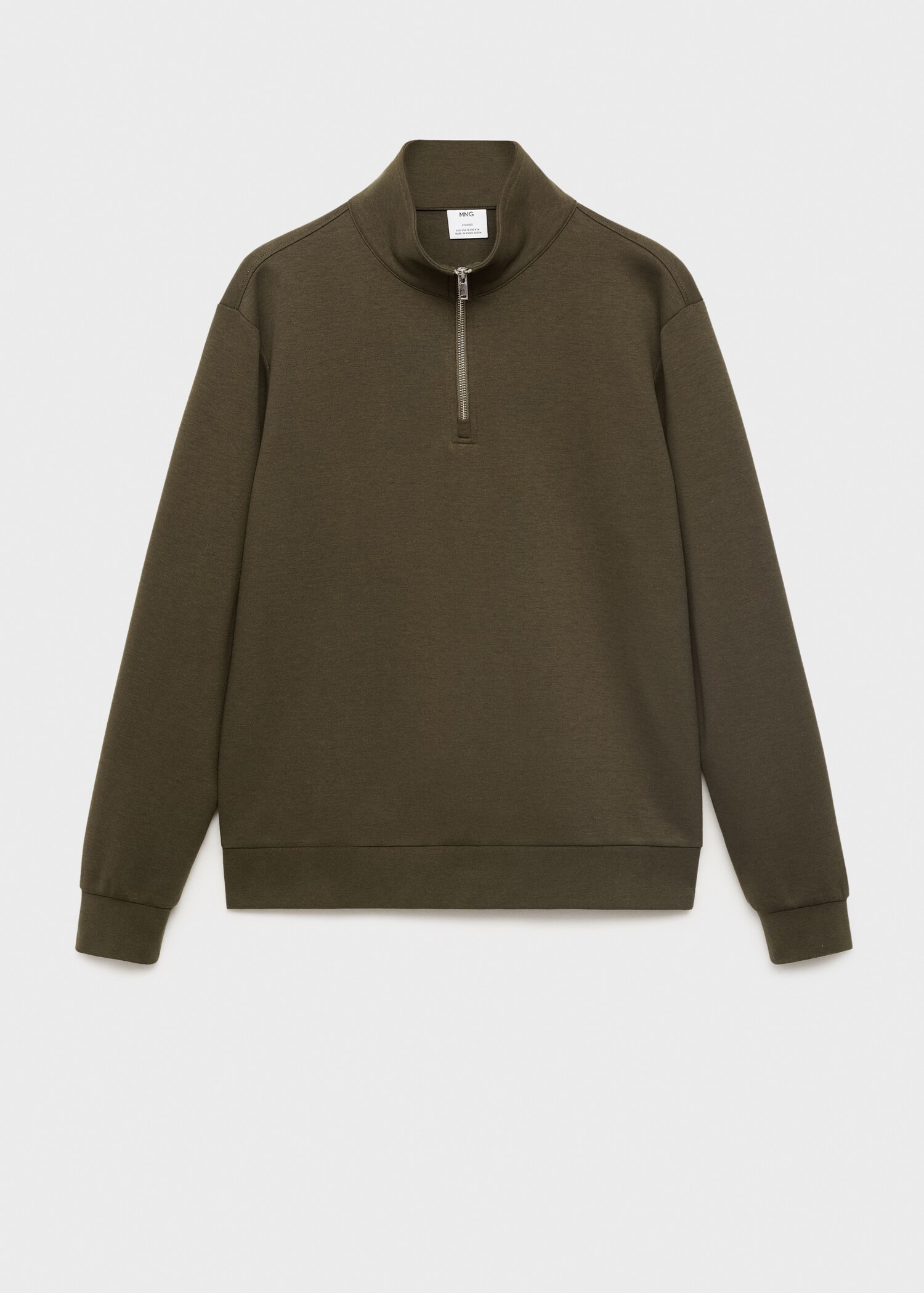 Sweat coton regular-fit à zip - Article sans modèle