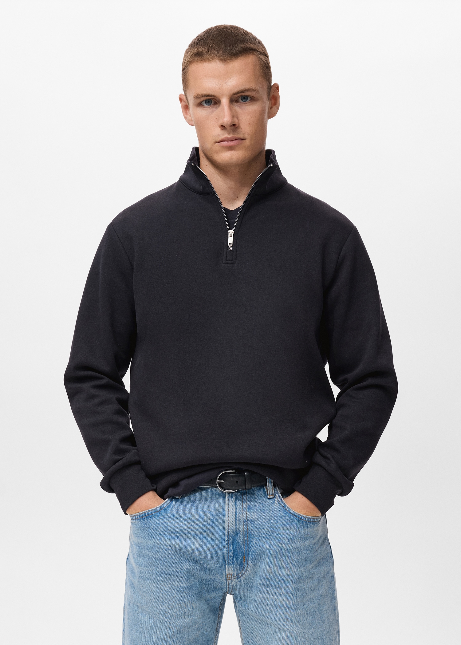 Sudadera algodón regular fit cremallera Hombre MANGO España