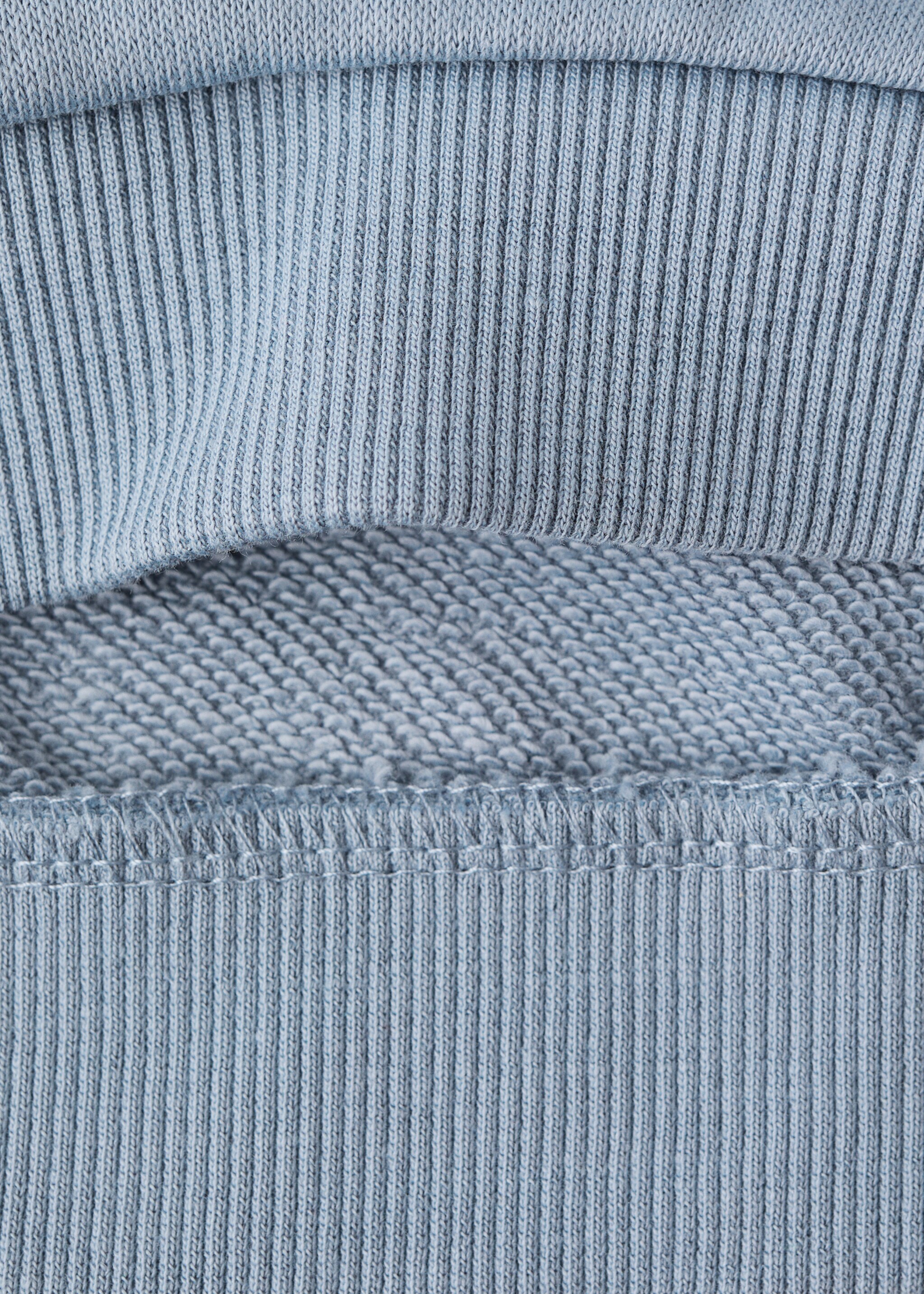 Embroidered hoodie - Details of the article 0, Blue. Ref: 17064427-00.