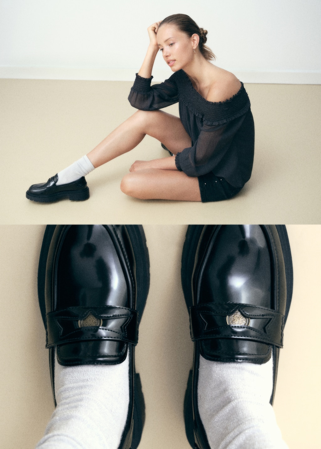 Faux-effect moccasin