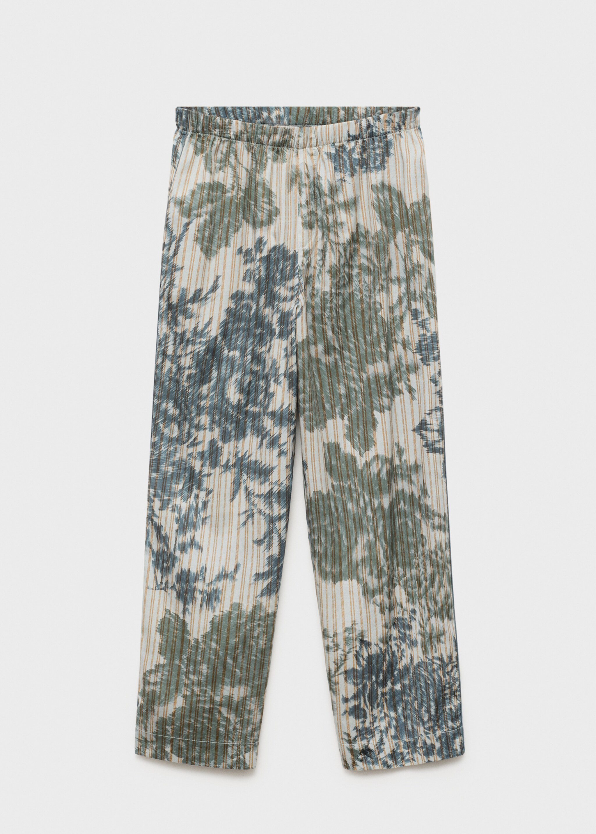 Pyjama bottoms with blurred print - Article without model, Green. Ref: 17064437-00.