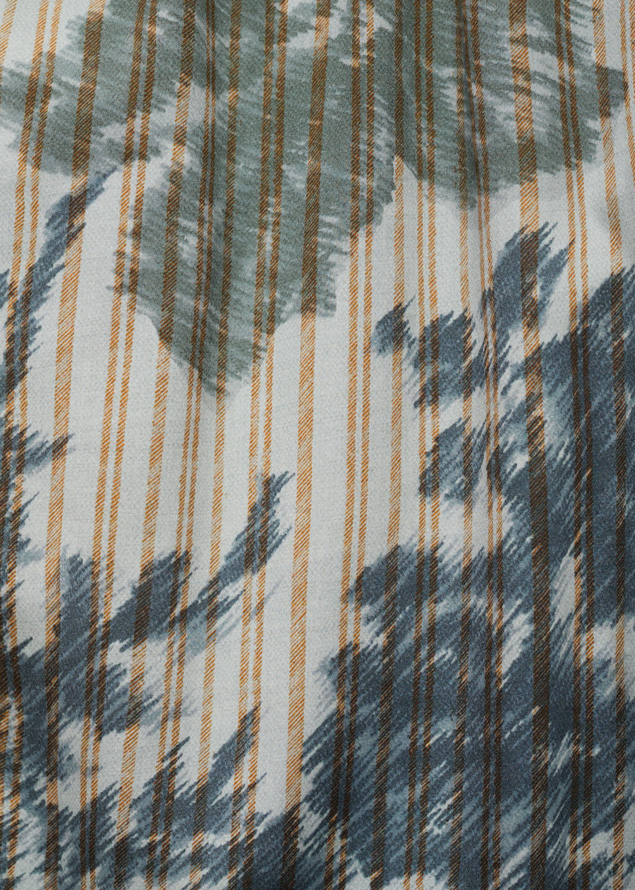 Pyjama bottoms with blurred print - Details of the article 0, Green. Ref: 17064437-00.