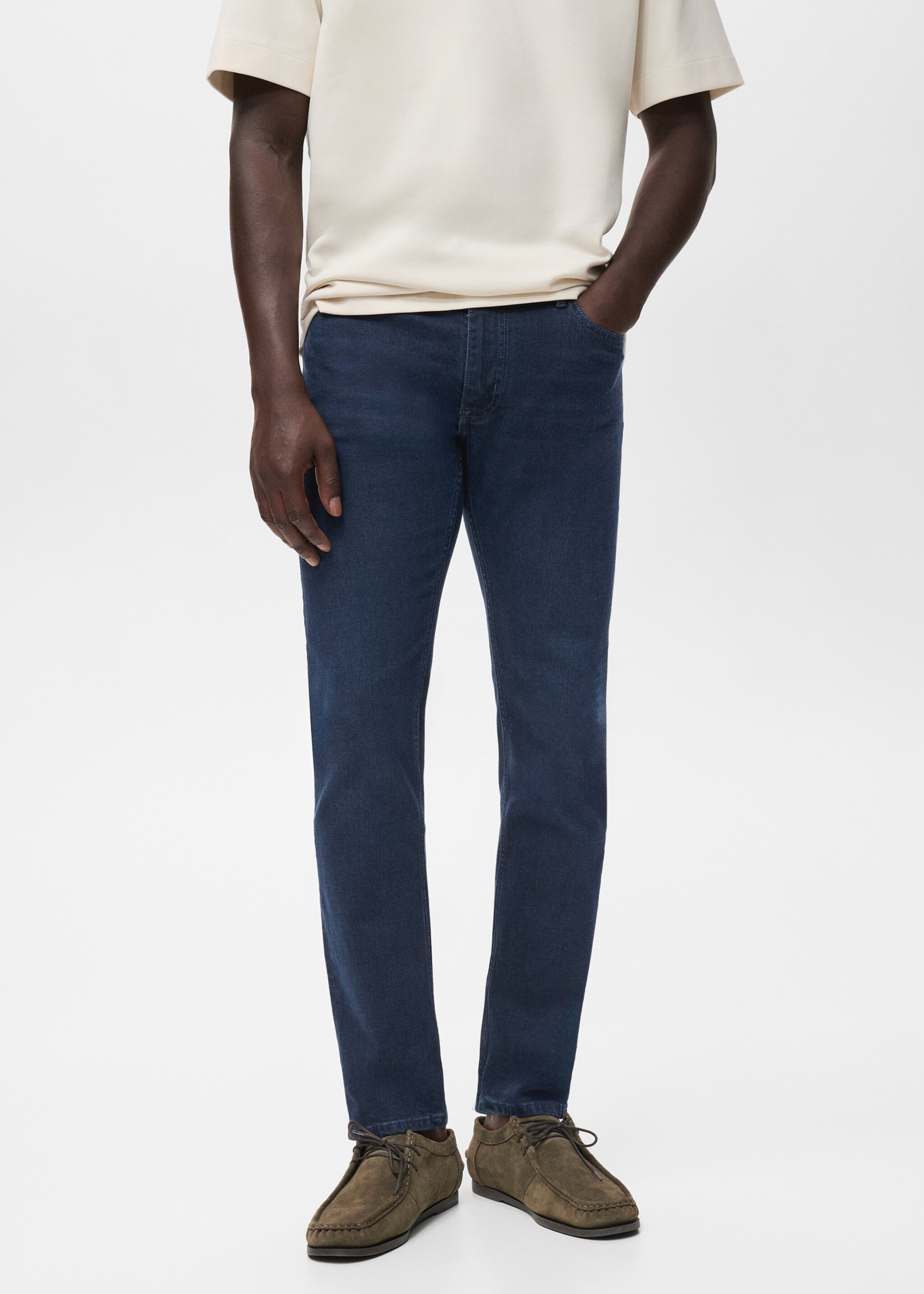 Slim fit blue black Jan jeans - Medium plane, Deep Dark Blue. Ref: 17064438-00.