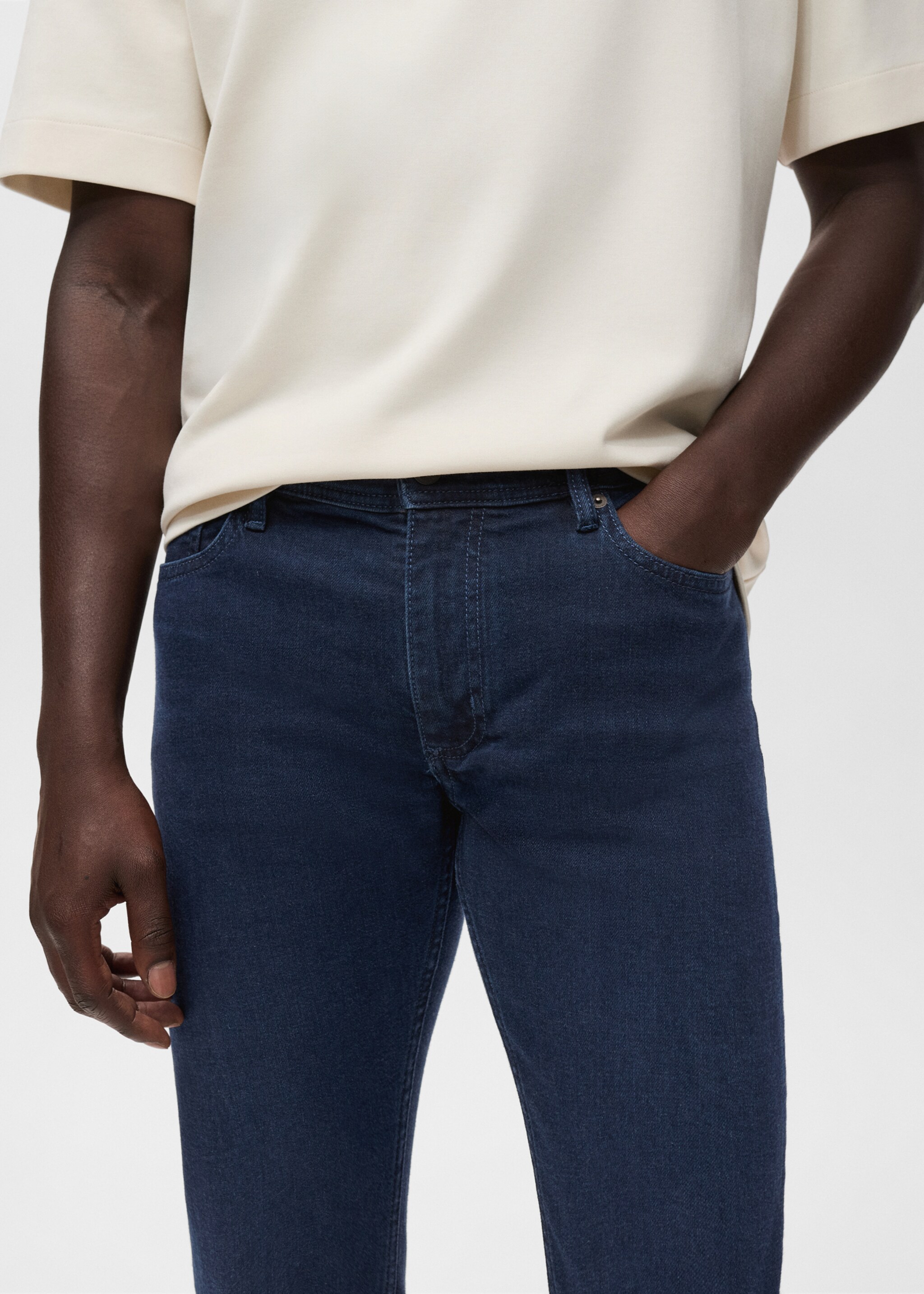 Slim fit blue black Jan jeans - Details of the article 1, Deep Dark Blue. Ref: 17064438-00.