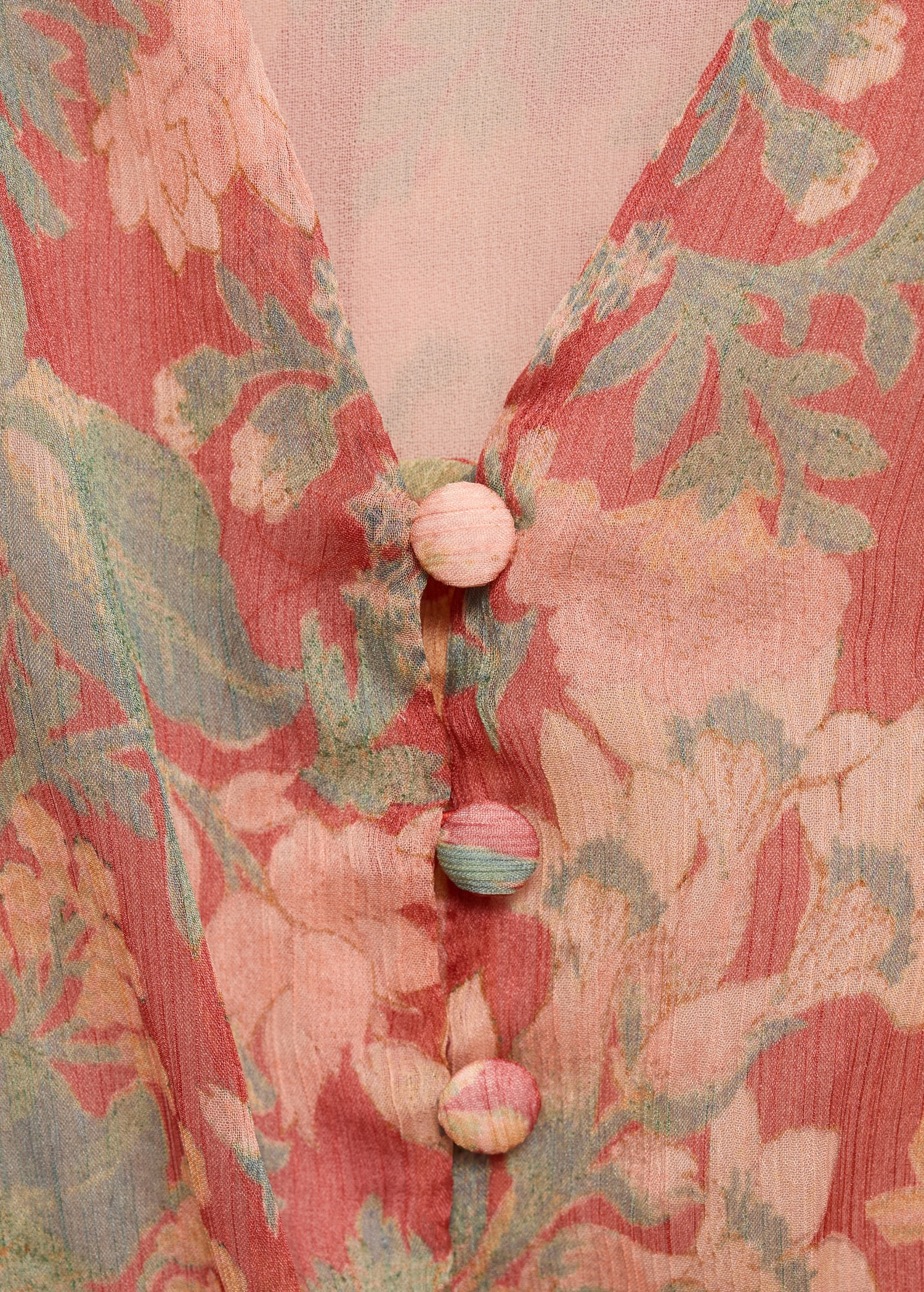 Floral puff-sleeve dress - Details of the article 8