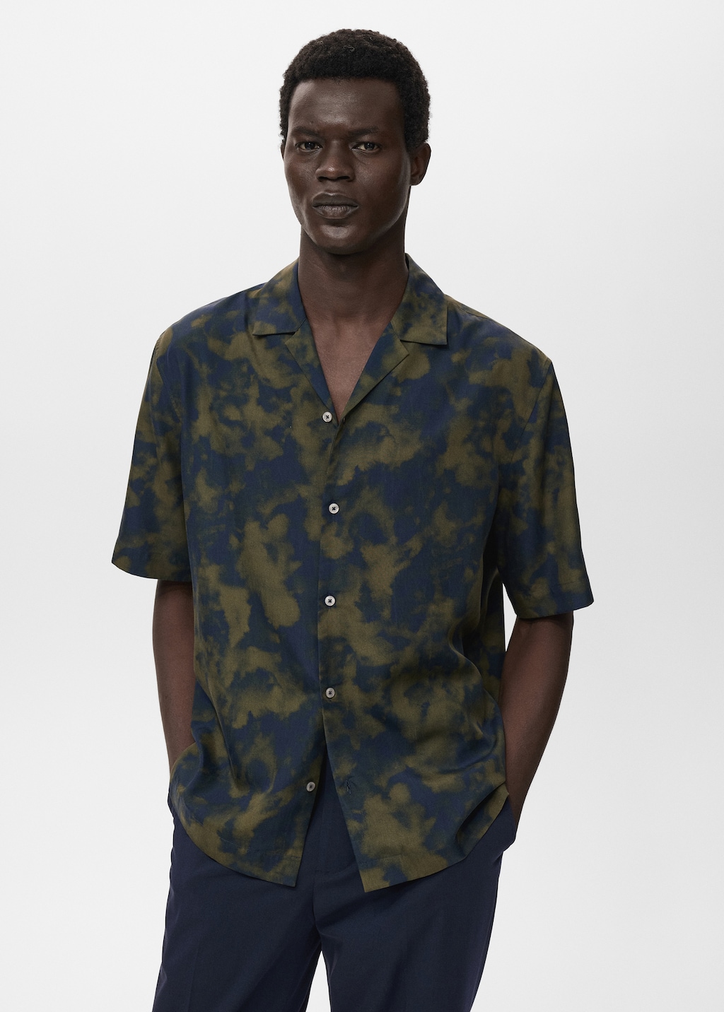 Printed fluid regular-fit shirt