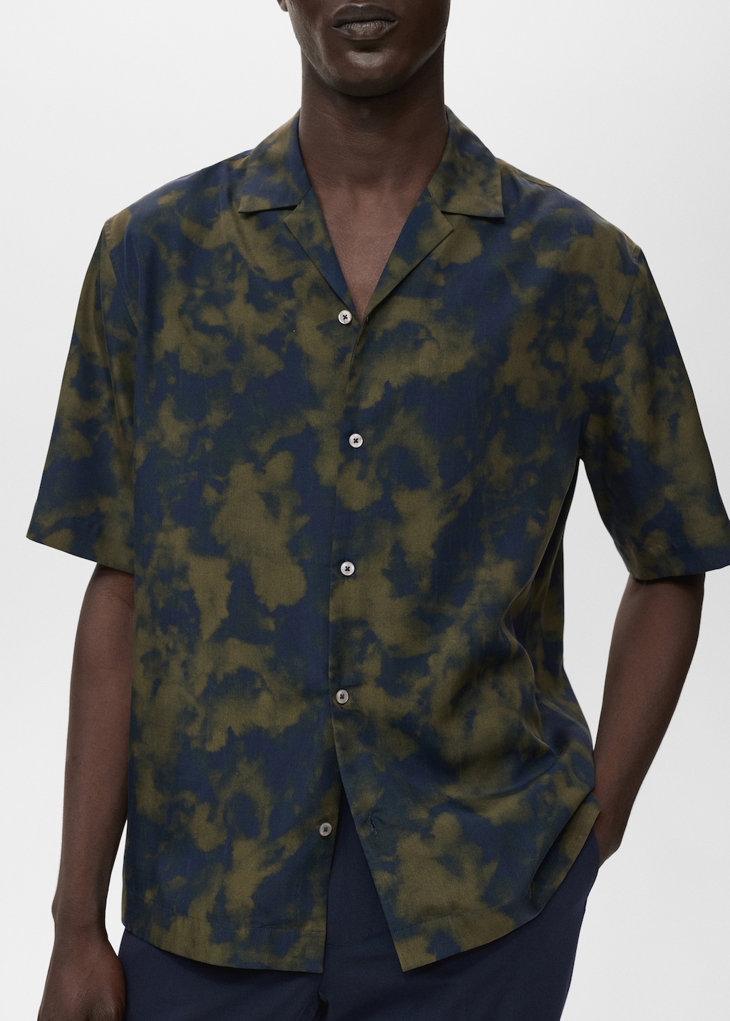 Printed fluid regular-fit shirt
