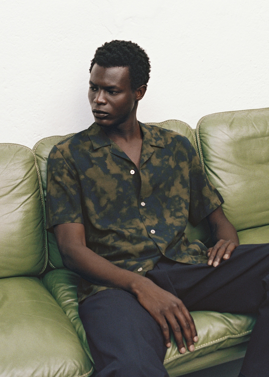 Printed fluid regular-fit shirt