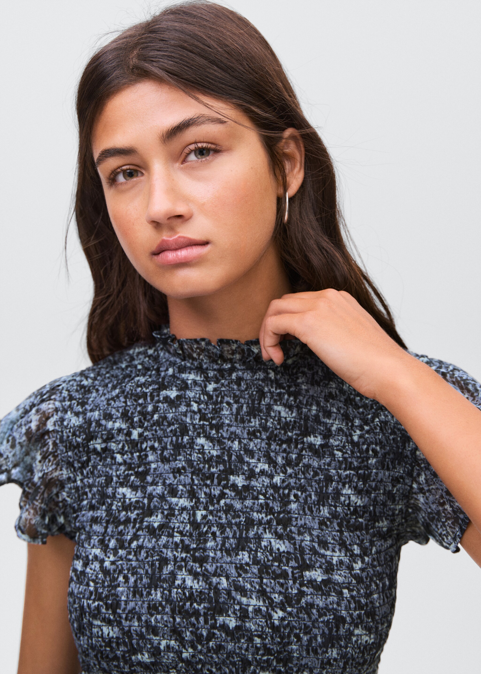 Ruffles printed blouse - Details of the article 1