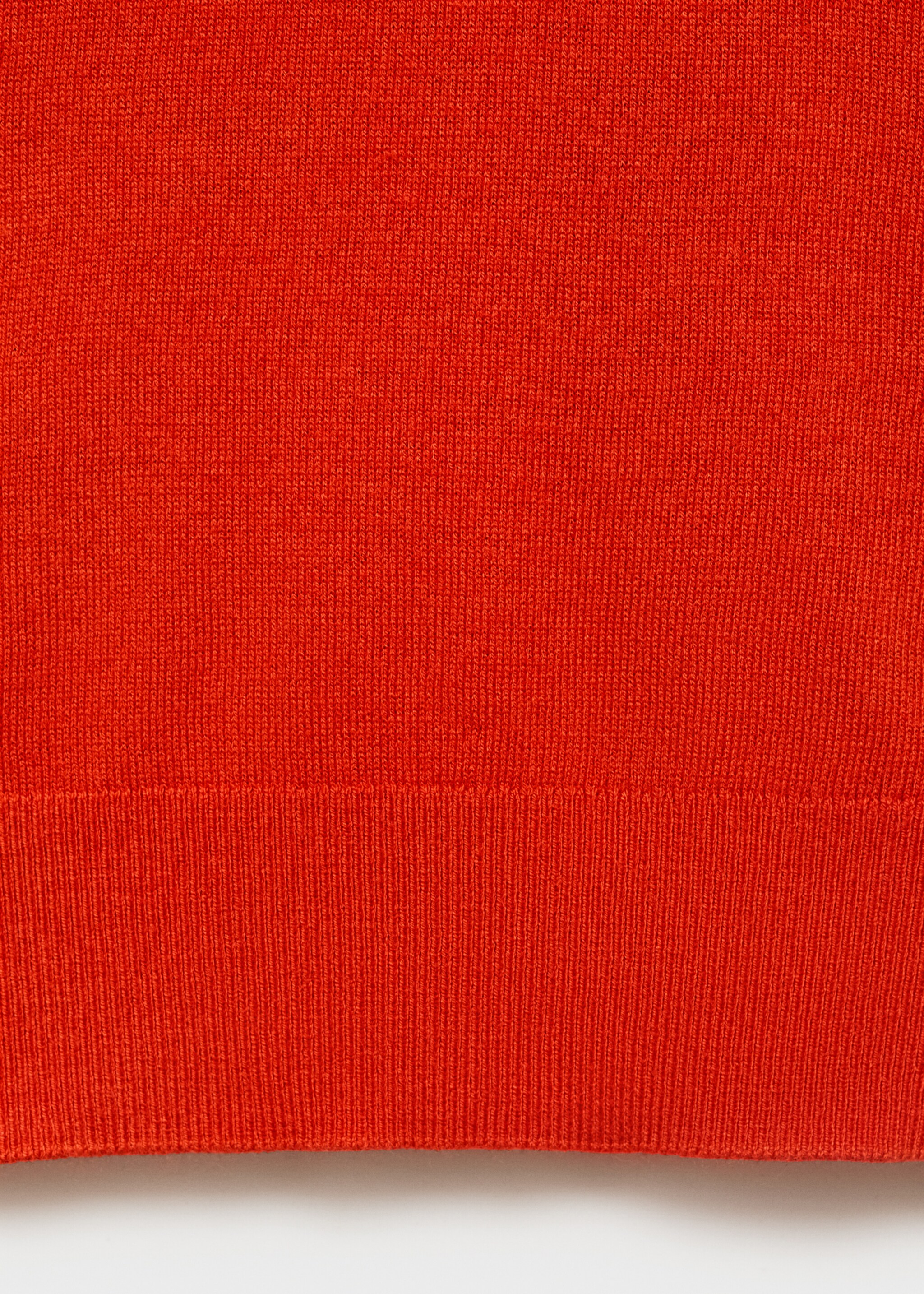 Fine-knit V-neck sweater - Details of the article 0, Dark Orange. Ref: 17064780-00.