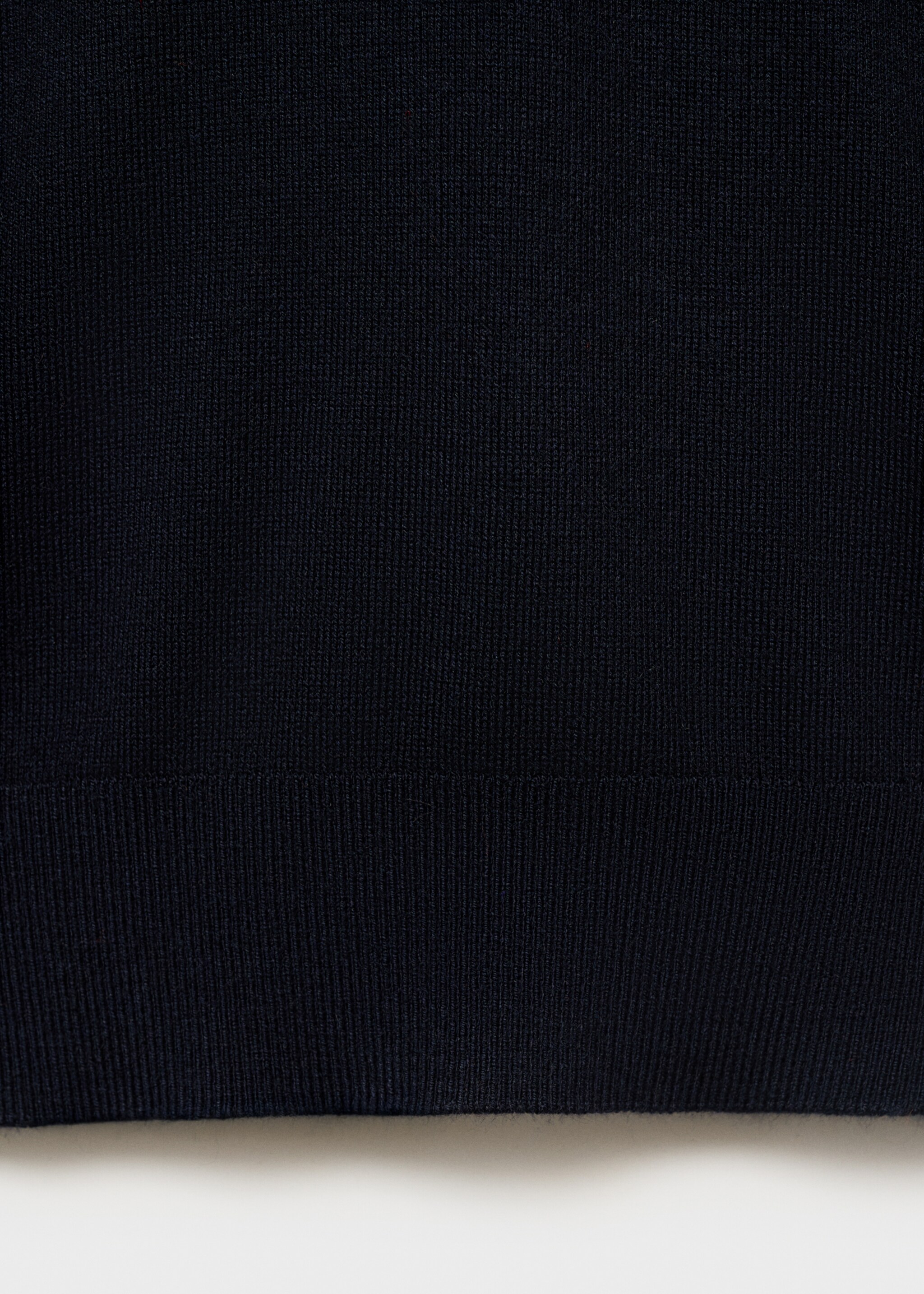 Fine-knit V-neck sweater - Details of the article 0, Navy. Ref: 17064780-00.