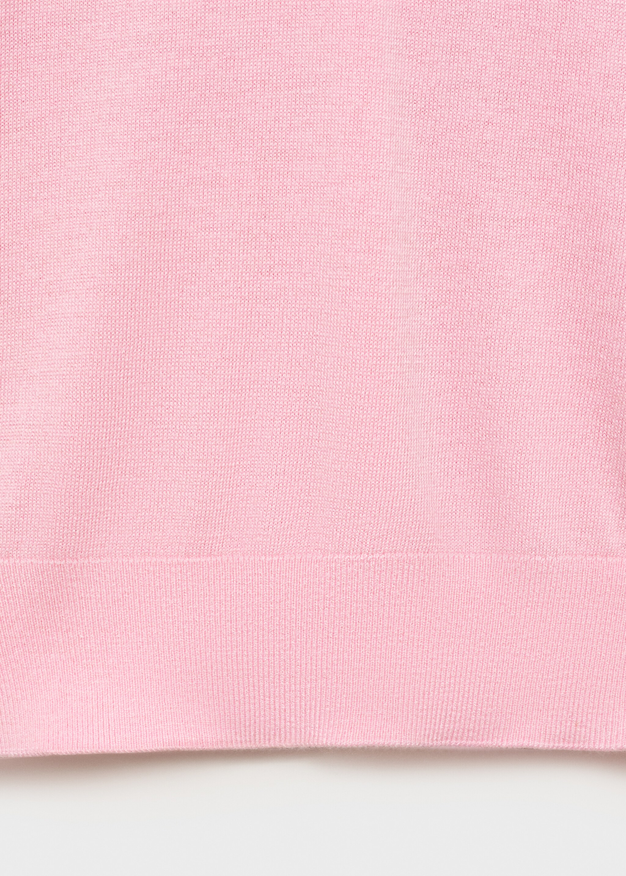 Fine-knit V-neck sweater - Details of the article 0, Pink. Ref: 17064780-00.