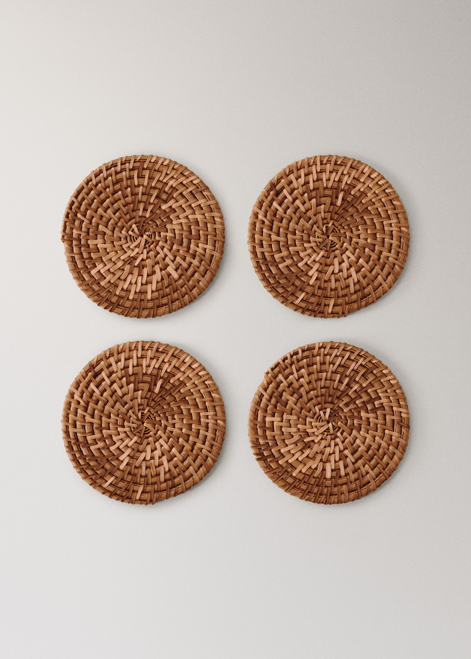 Set of 4 rattan coasters - Article without model