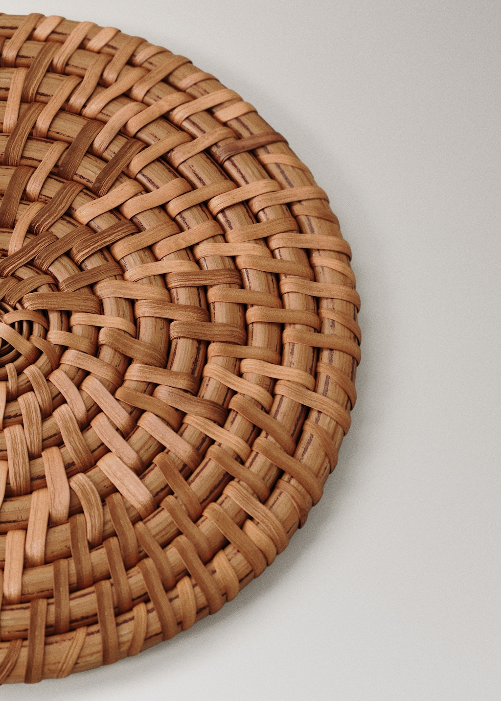 Set of 4 rattan coasters