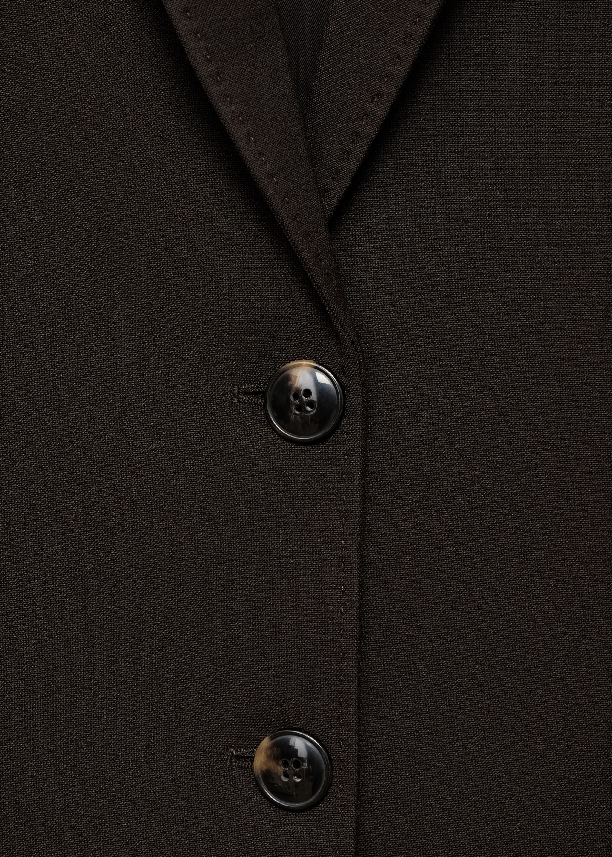 Straight-fit suit jacket - Details of the article 0, Chocolate. Ref: 17064786-00.