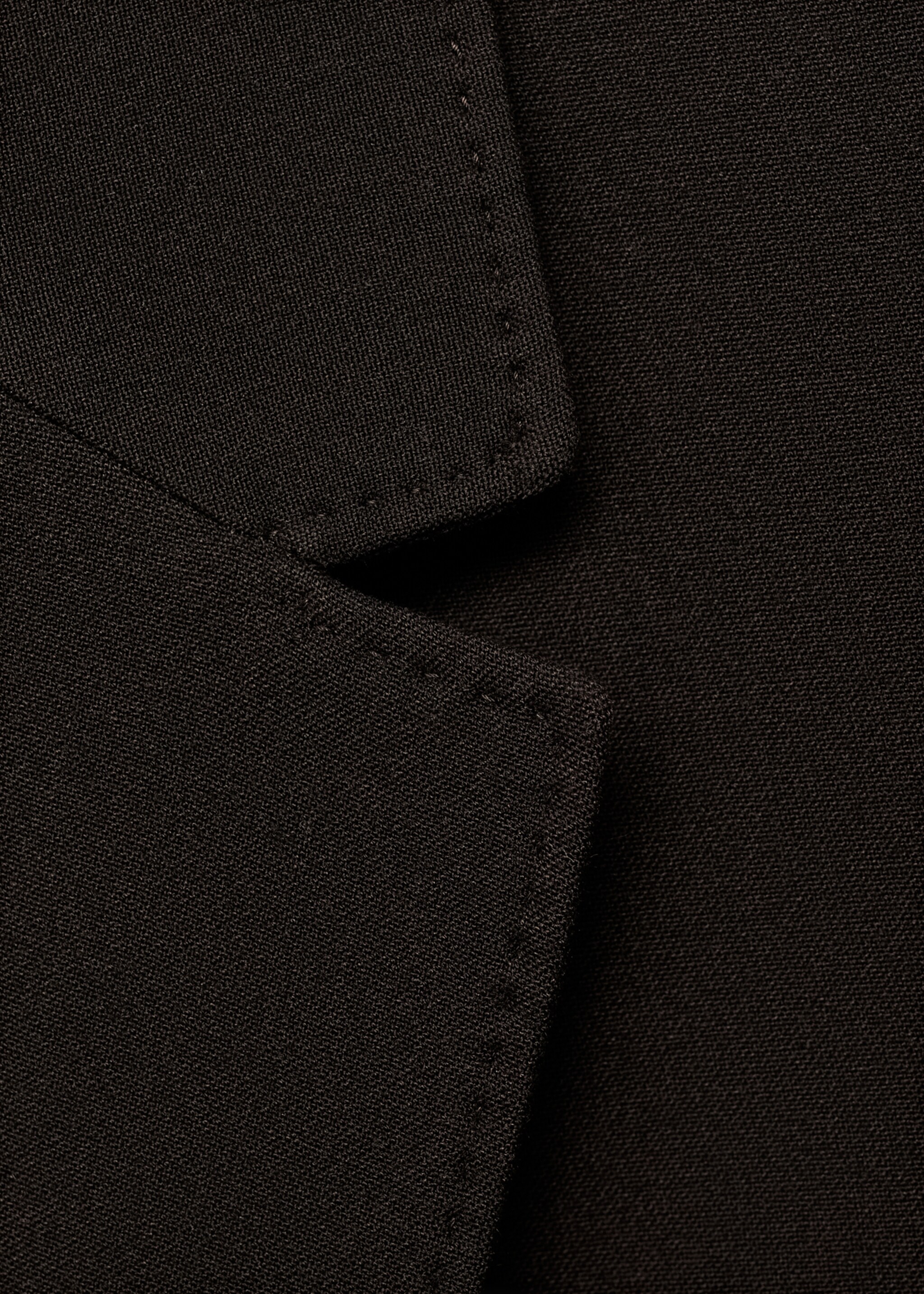 Straight-fit suit jacket - Details of the article 8, Chocolate. Ref: 17064786-00.