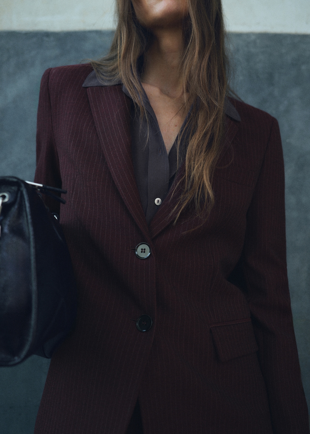 Straight-fit suit blazer