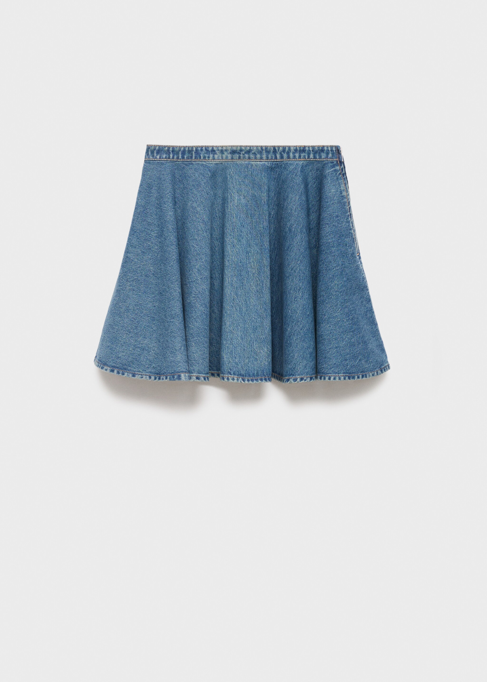 Short denim skirt - Article without model, Medium Blue. Ref: 17064788-00.
