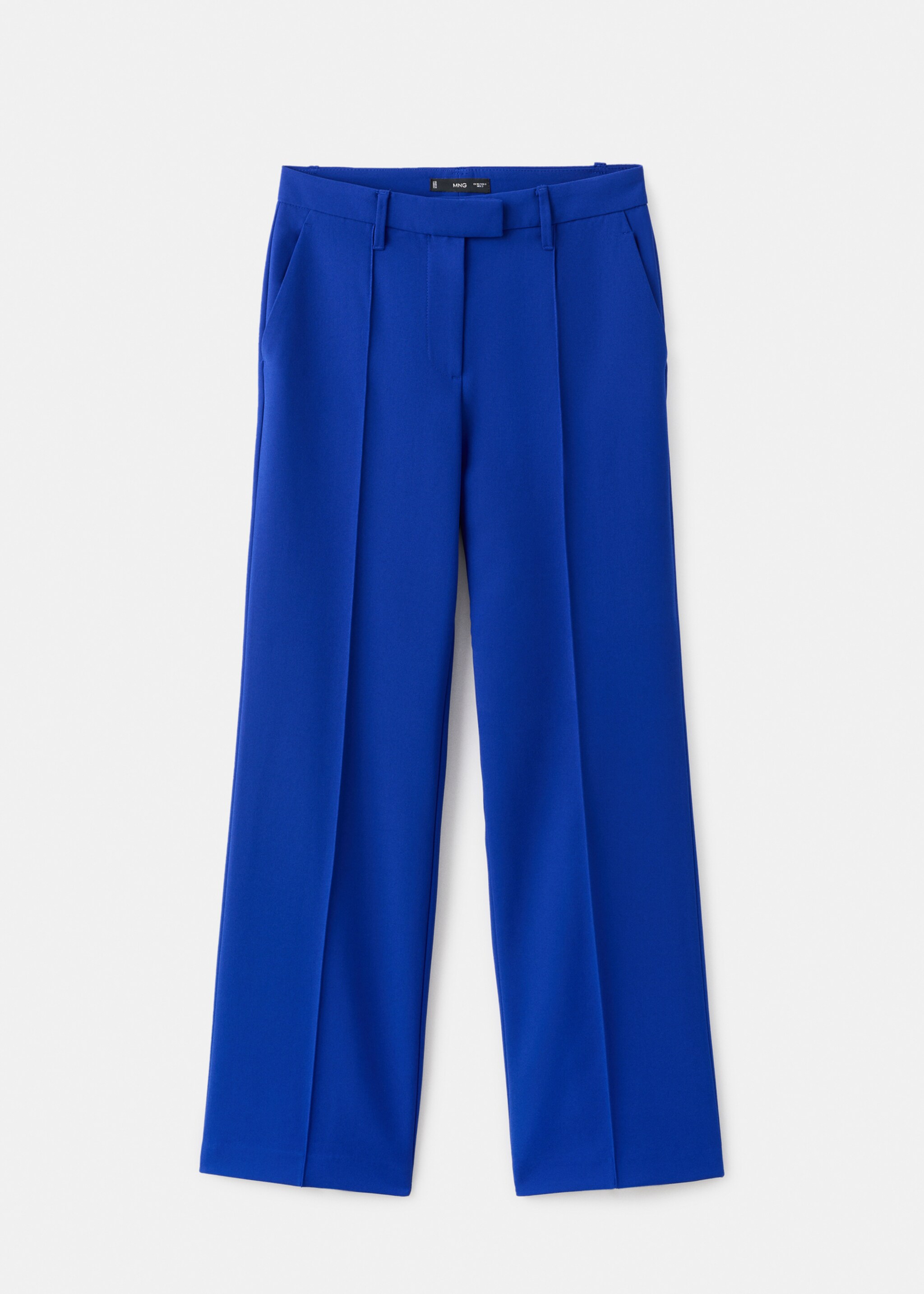 Straight mid-rise trousers - Article without model, Blue. Ref: 17064789-00.