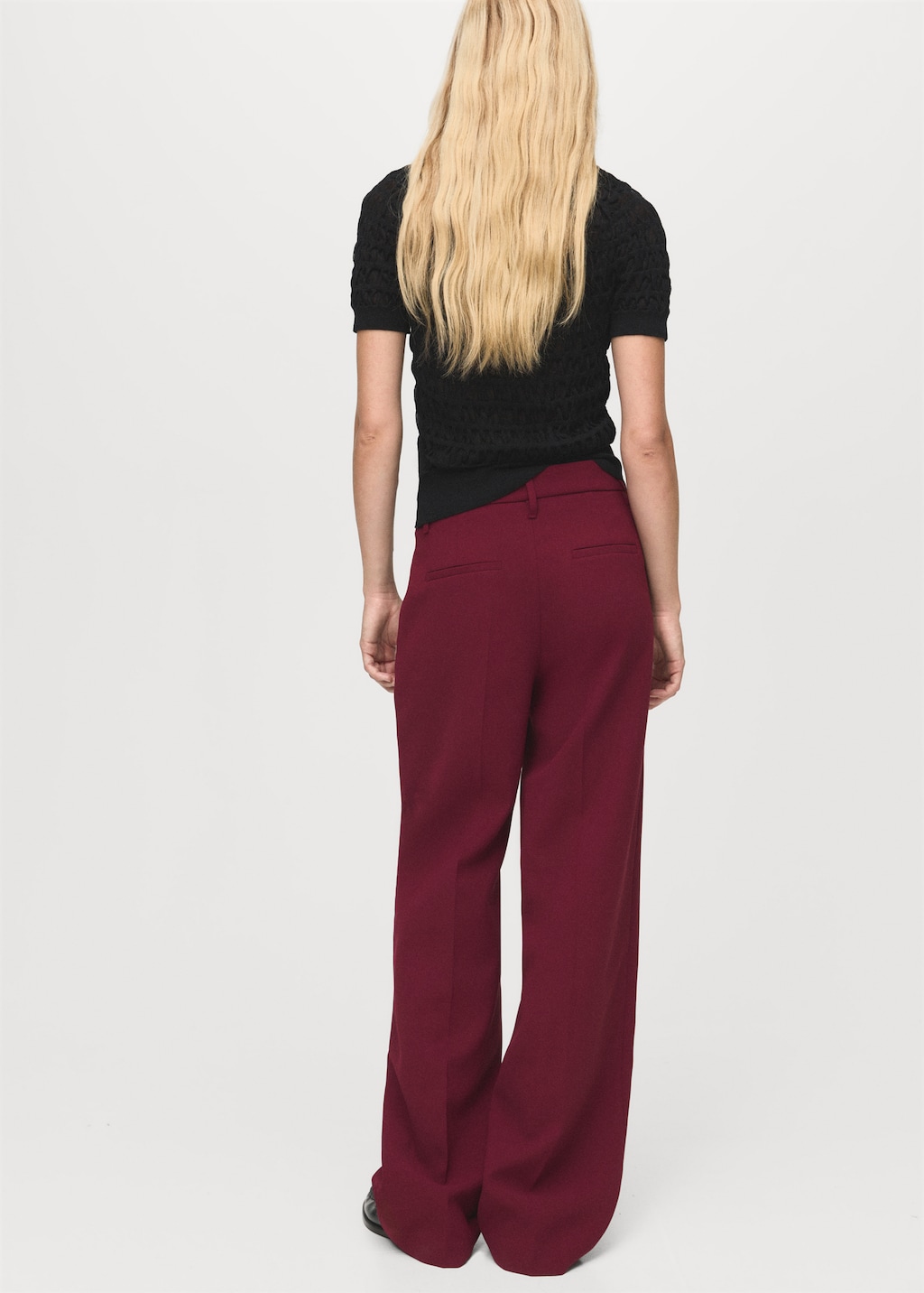 Straight mid-rise pants - image 3