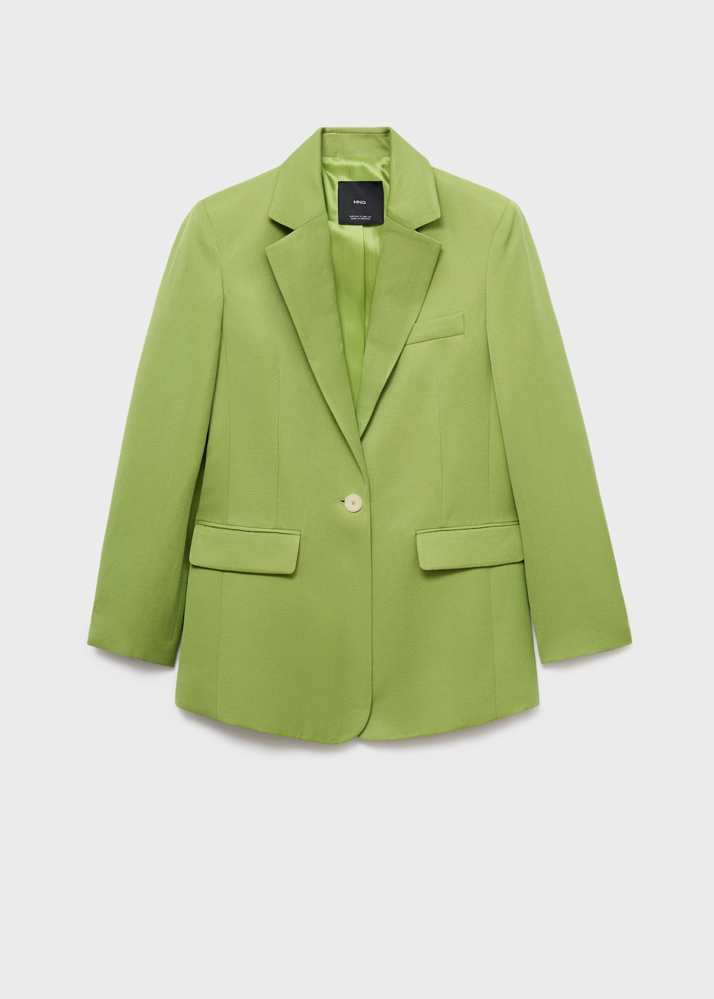 Linen-blend suit blazer