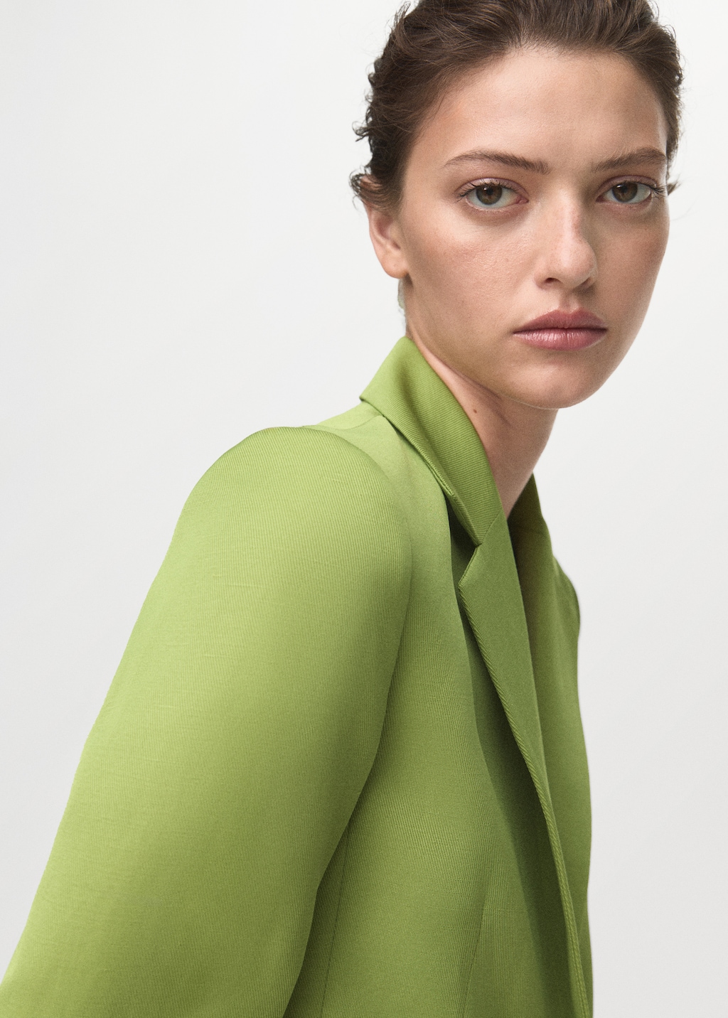 Linen-blend suit blazer