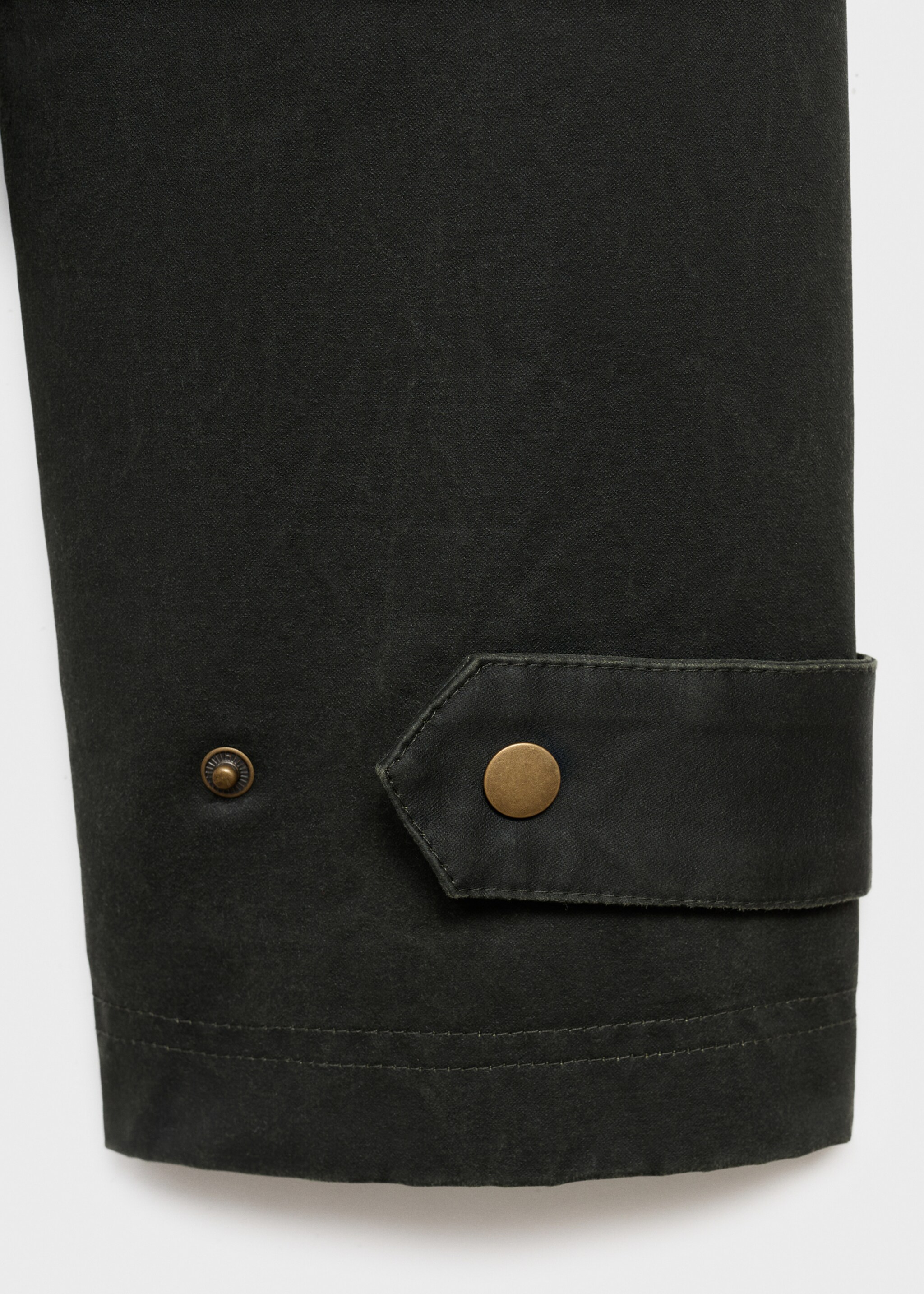 Waxed-effect parka - Details of the article 0, Green. Ref: 17065140-00.
