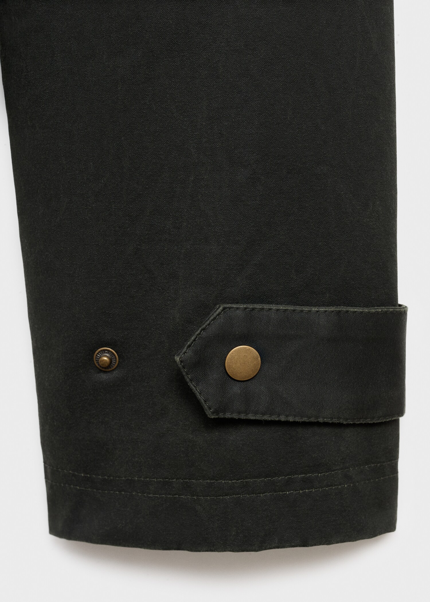 Waxed effect parka with hood - Details of the article 0