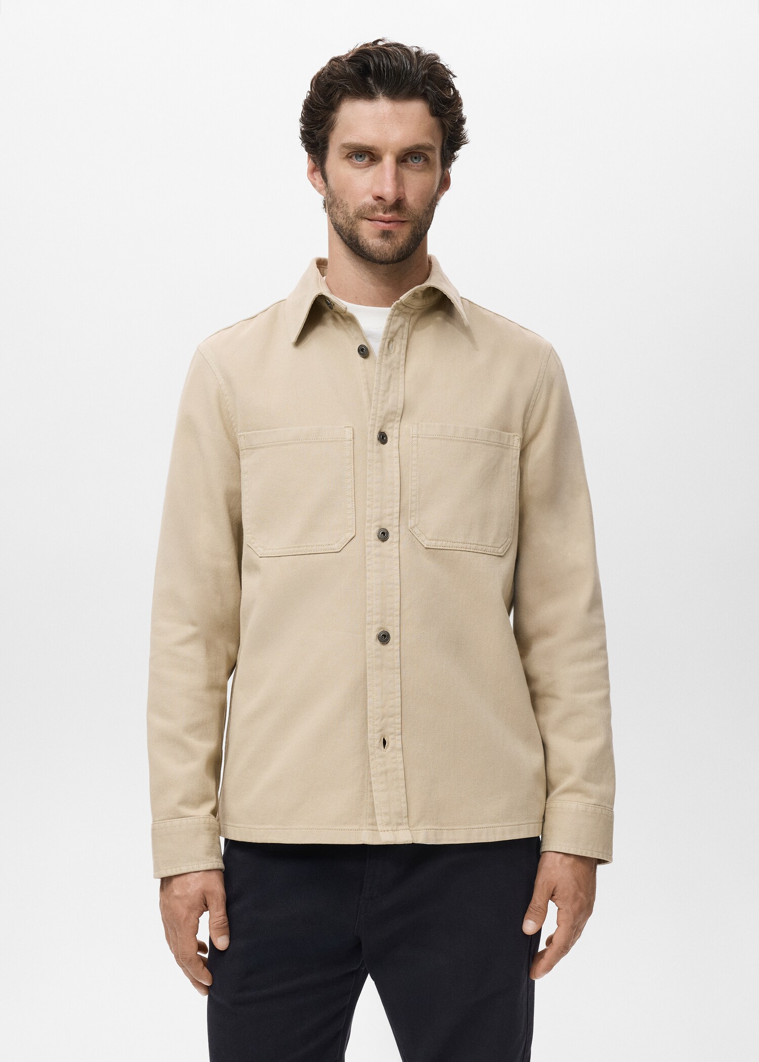 Surchemise en jean poches - Plan moyen