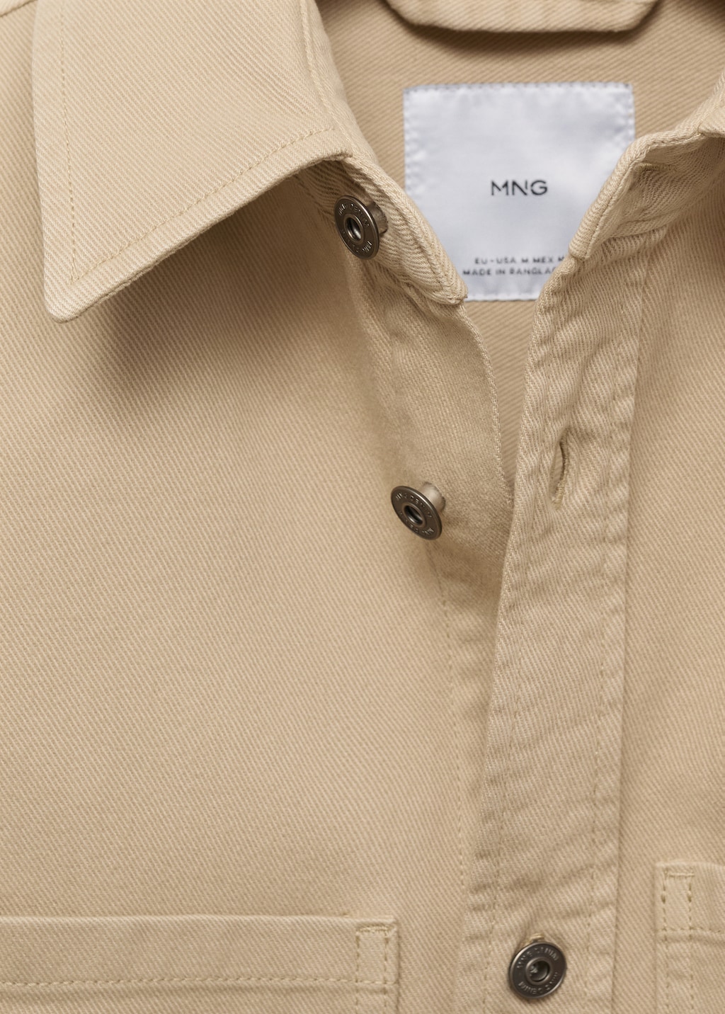 Denim overshirt pockets