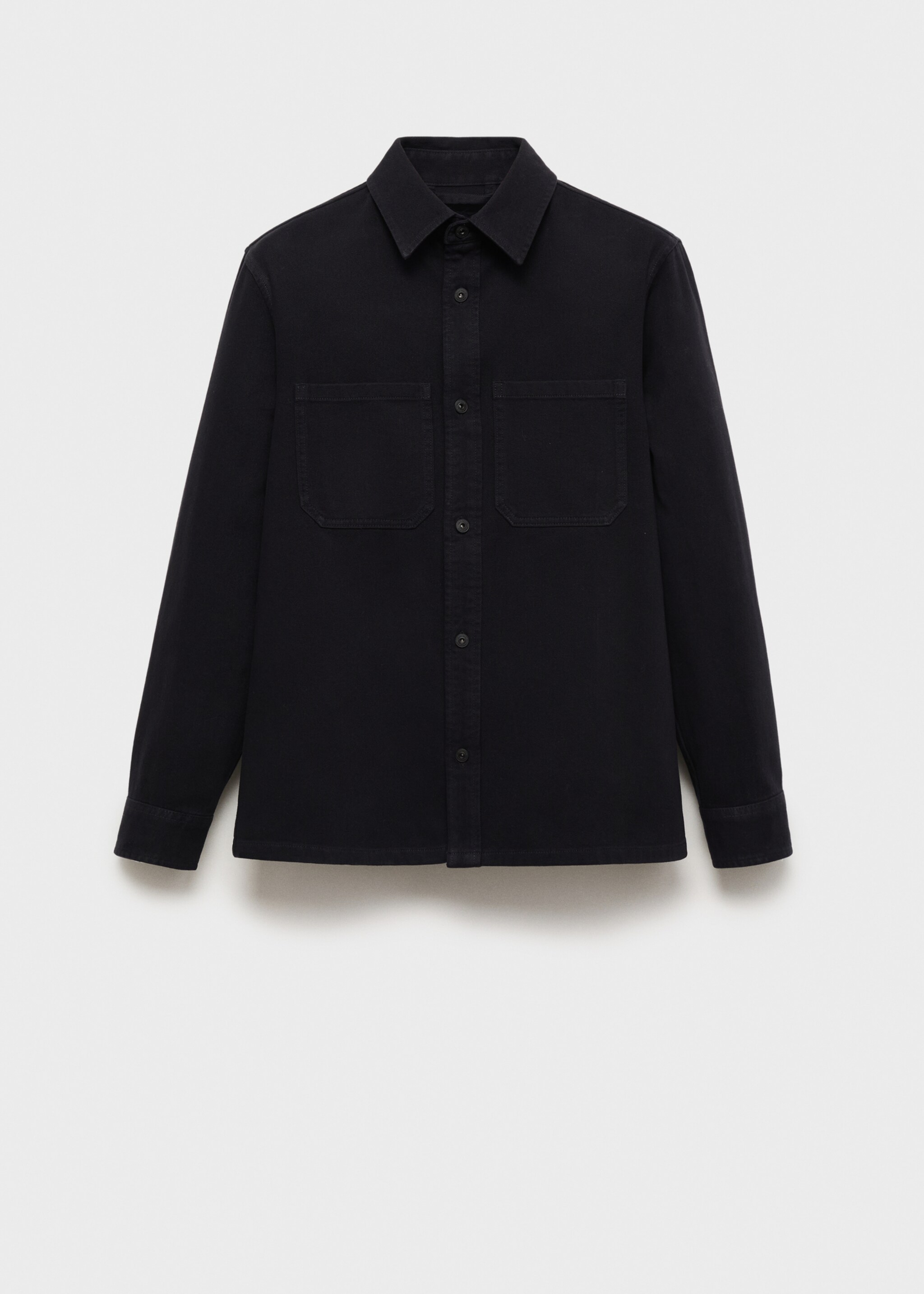 Denim overshirt pockets - Article without model, Navy. Ref: 17065142-00.