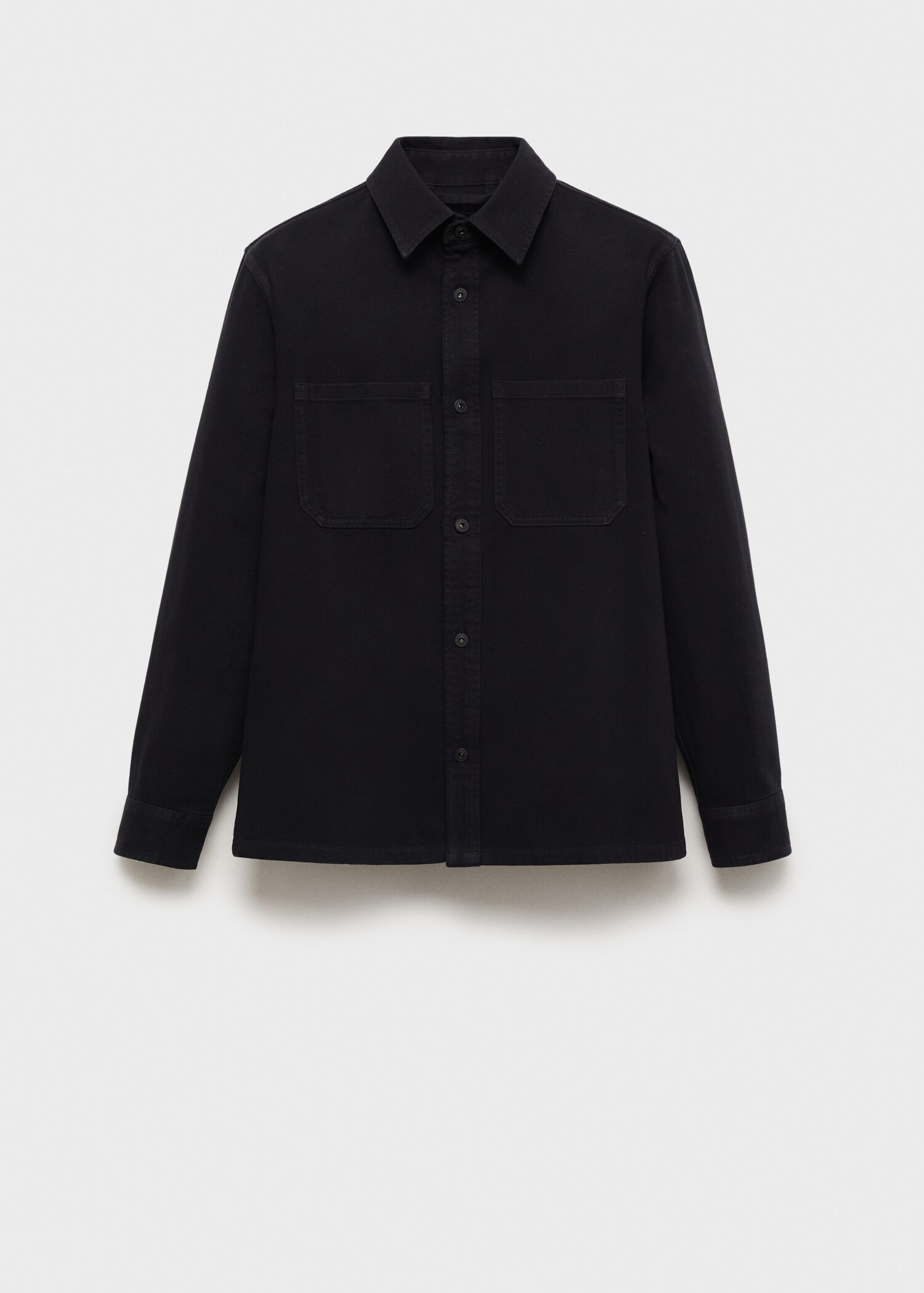 Denim overshirt pockets - Article without model