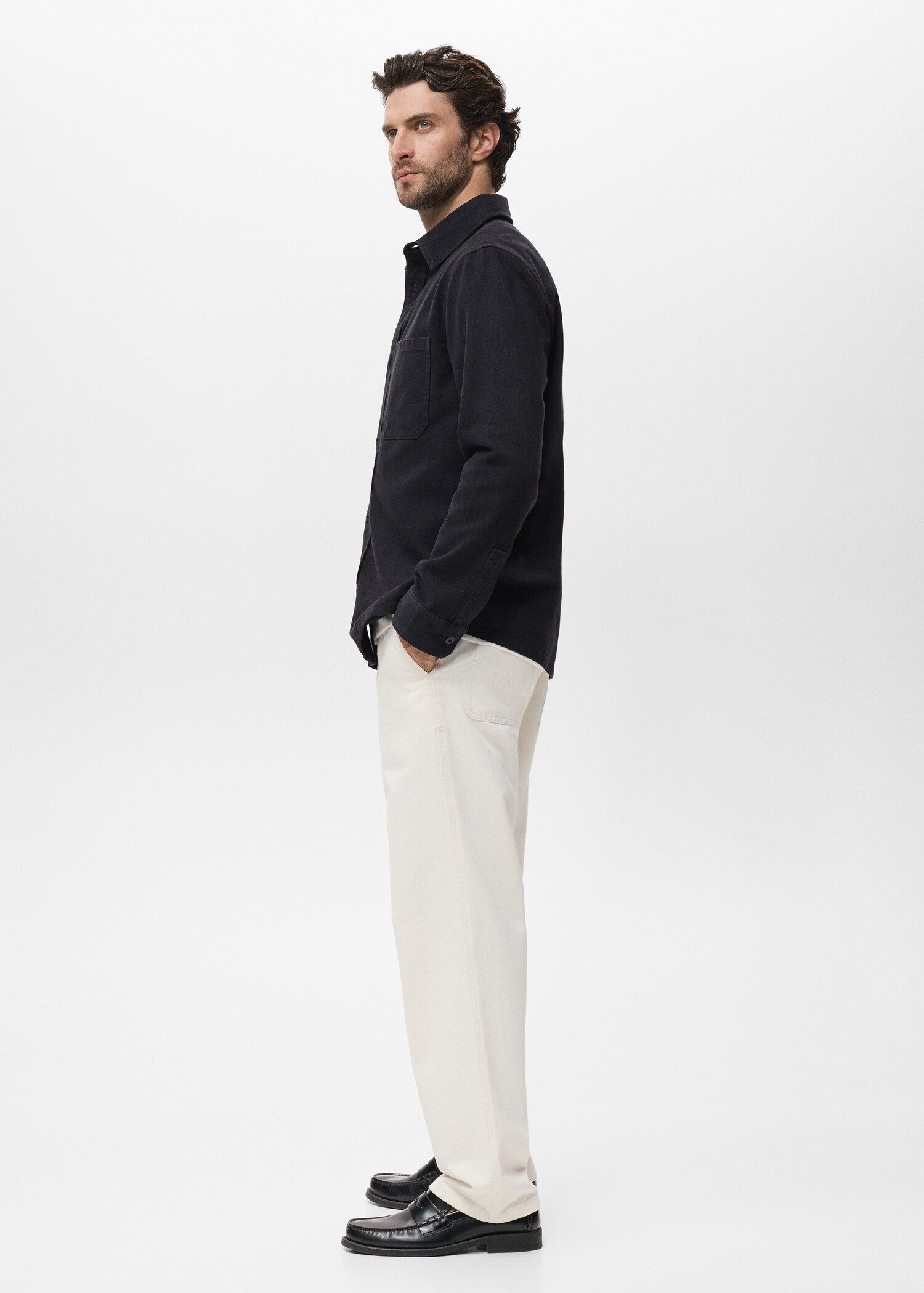 Denim overshirt pockets - Details of the article 2