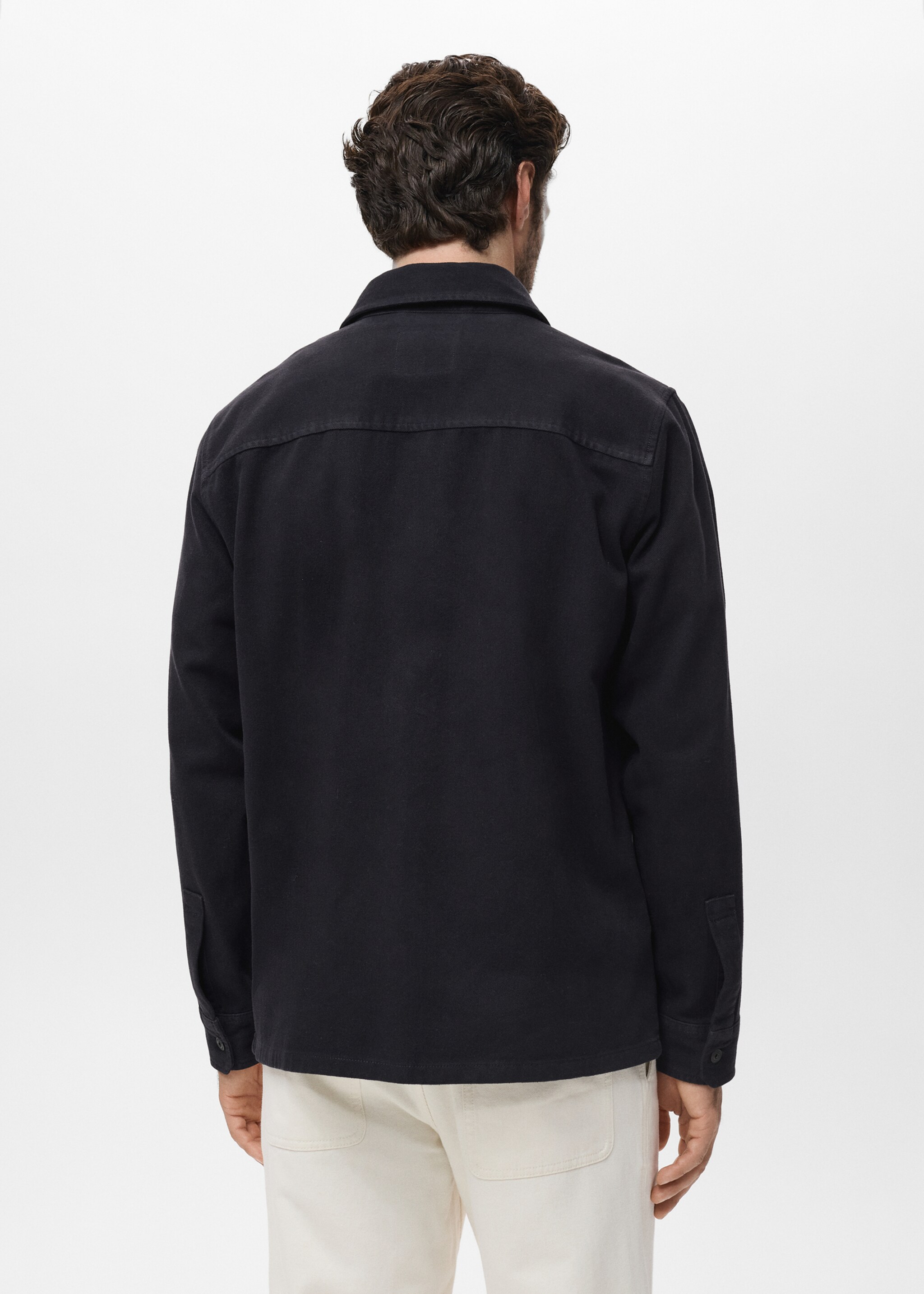 Denim overshirt pockets - Reverse of the article, Navy. Ref: 17065142-00.