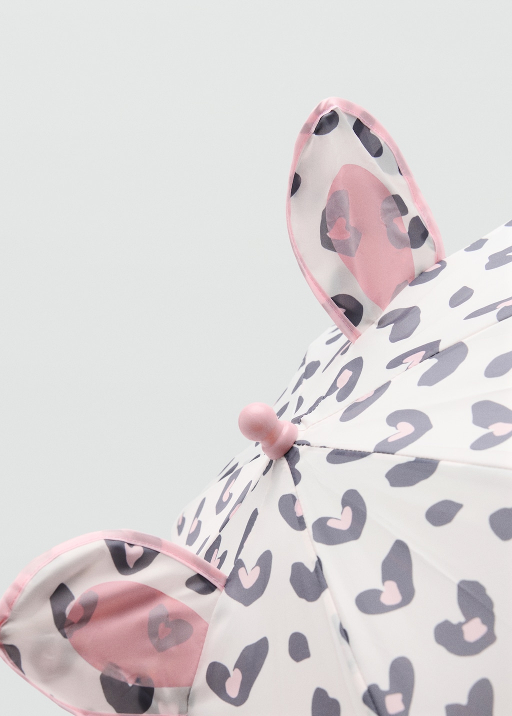 Leopard-print umbrella with ears