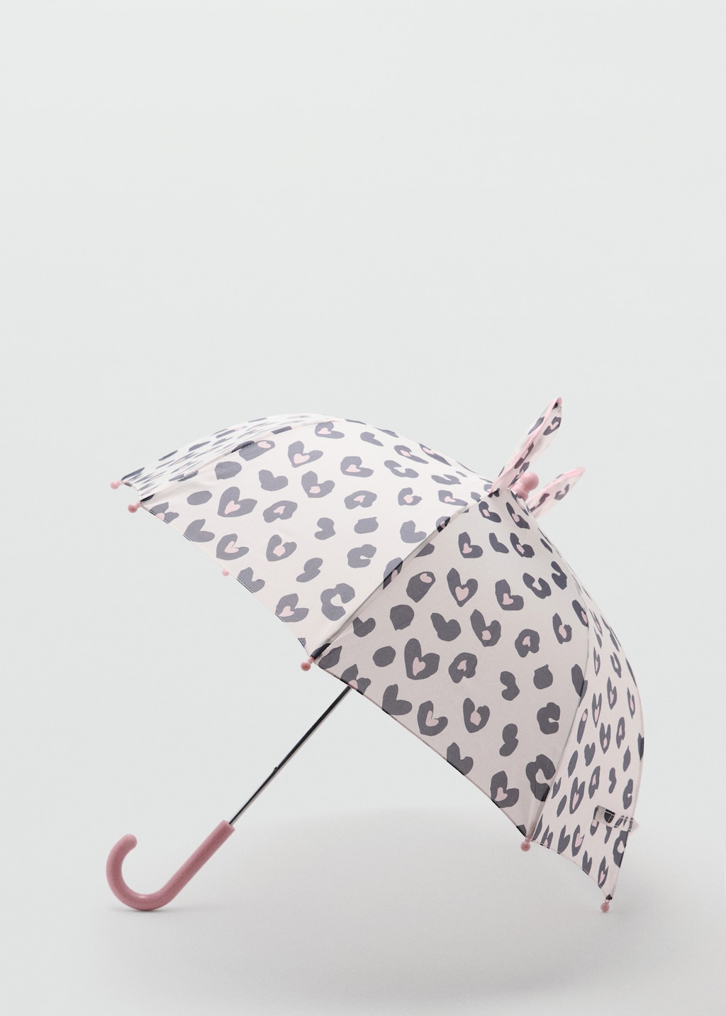 Leopard-print umbrella with ears