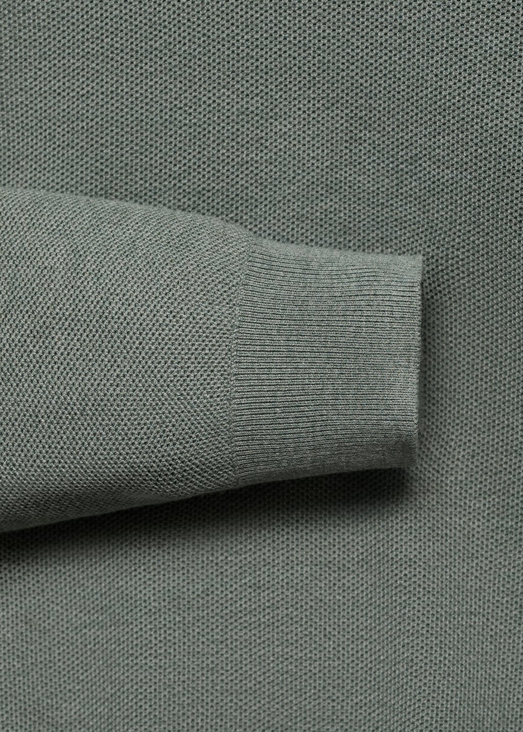 Micro-structured cotton polo shirt