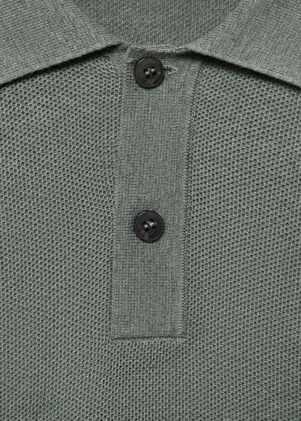 Micro-structured cotton polo shirt