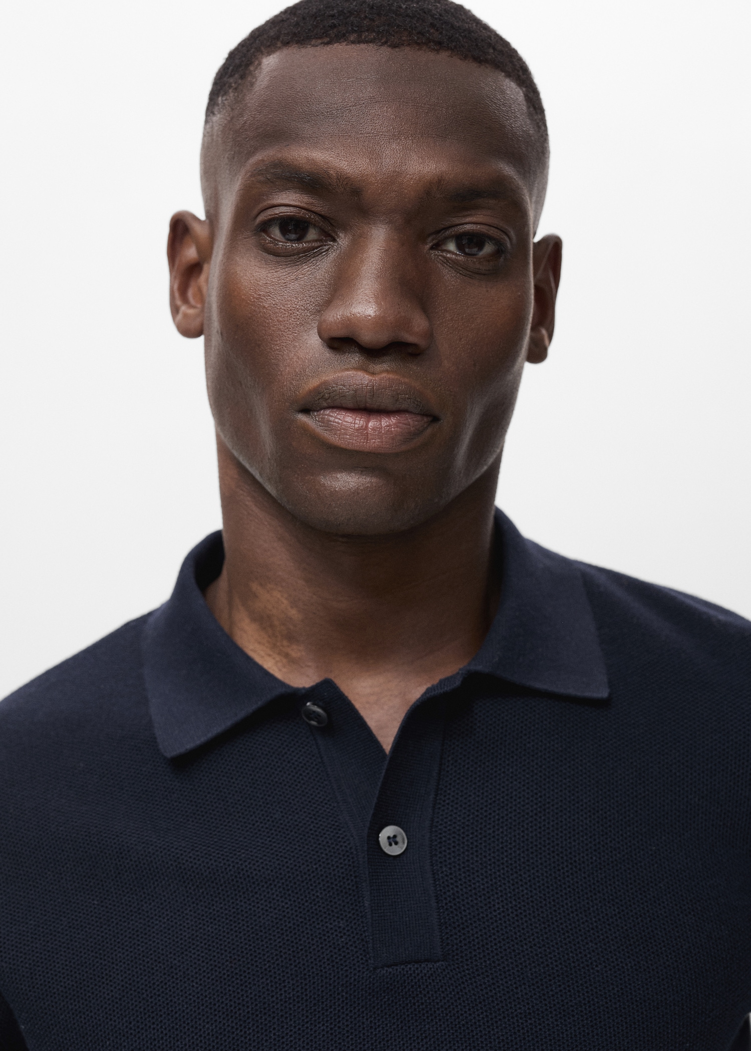 Pullover polo cotone microtexture - Dettaglio dell'articolo 1