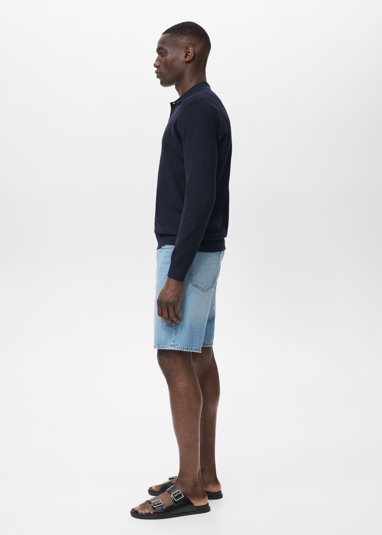Pullover polo cotone microtexture - Dettaglio dell'articolo 2