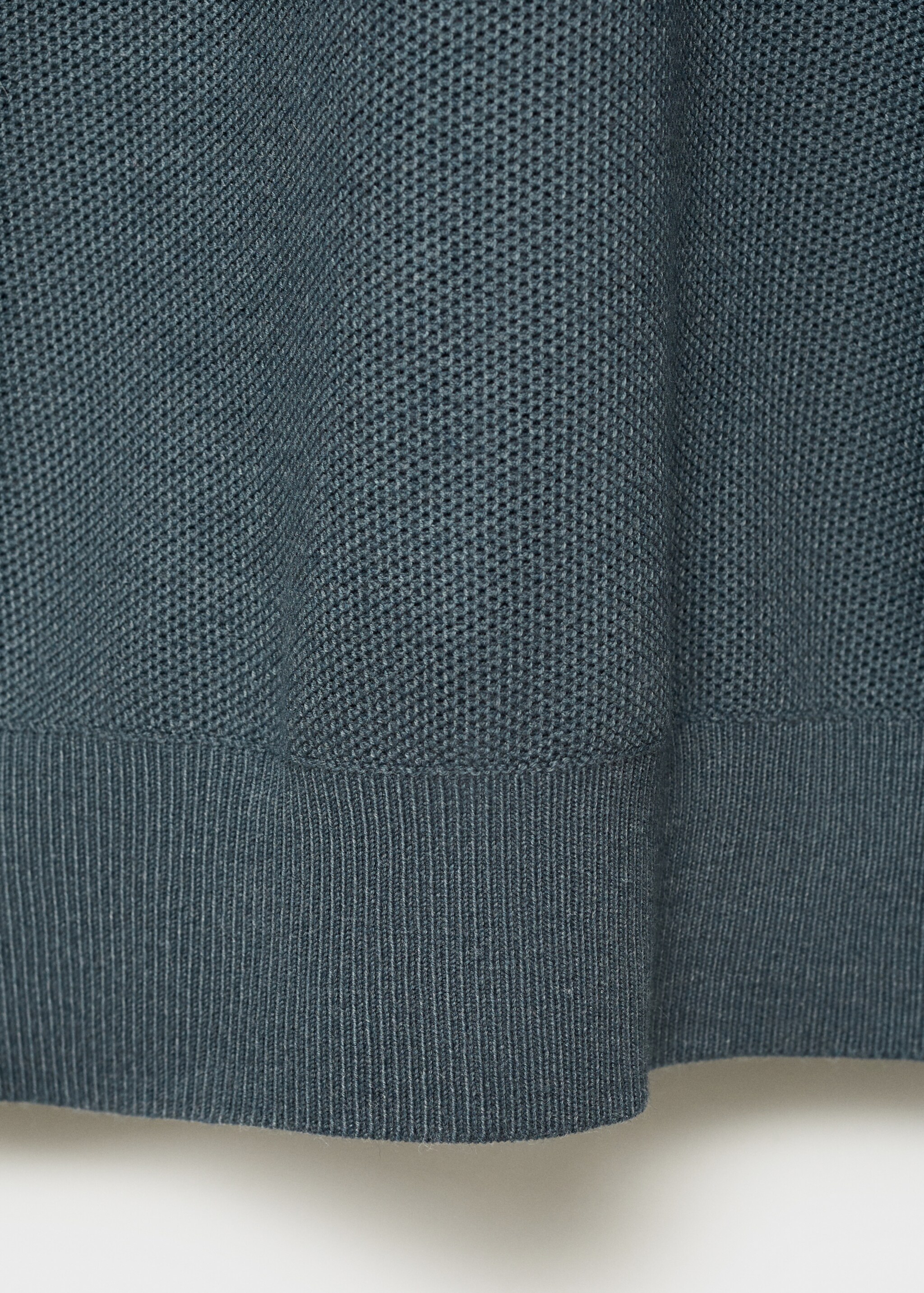 Micro-structured cotton polo shirt - Details of the article 0