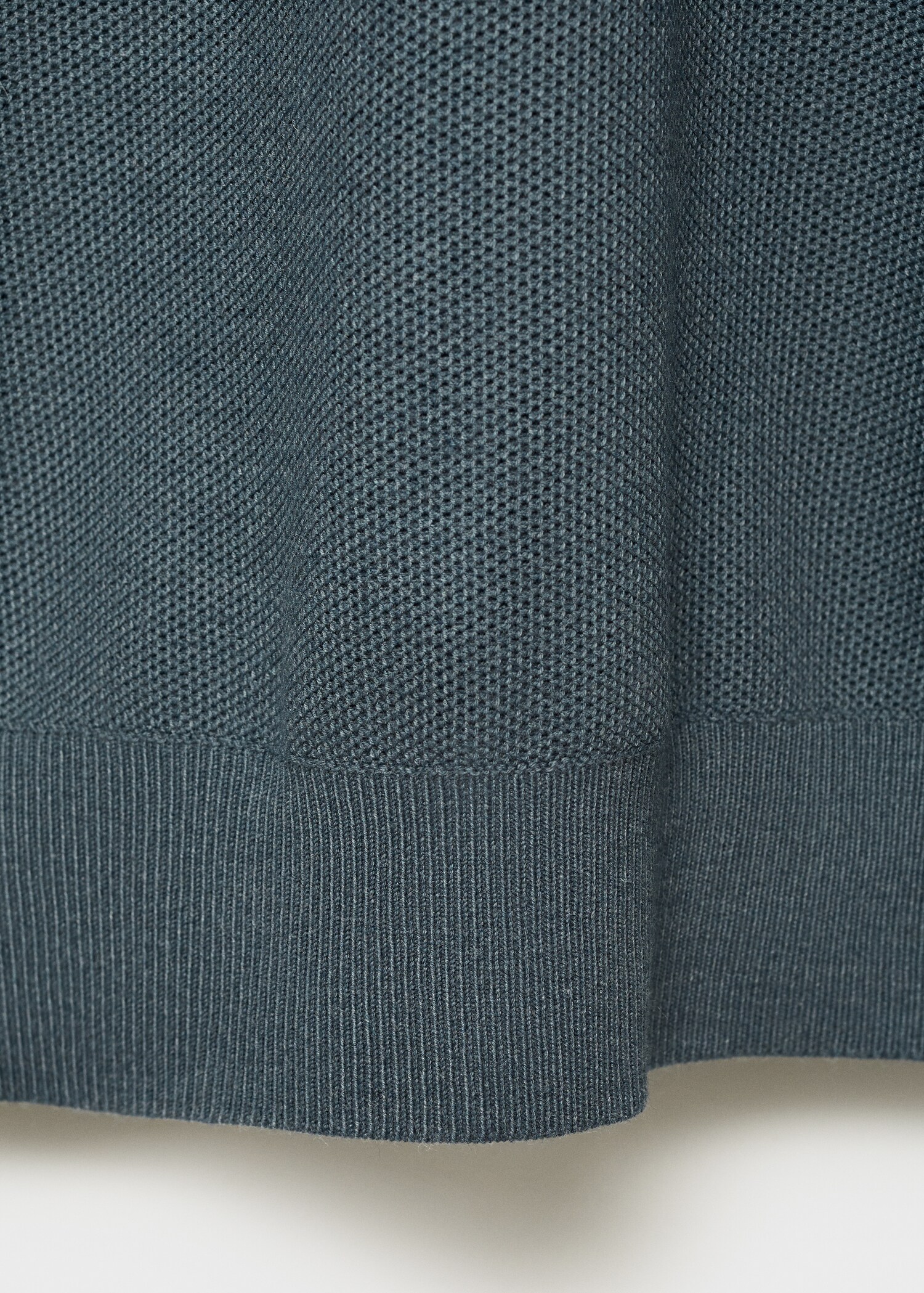 Micro-structured cotton polo shirt - Details of the article 0